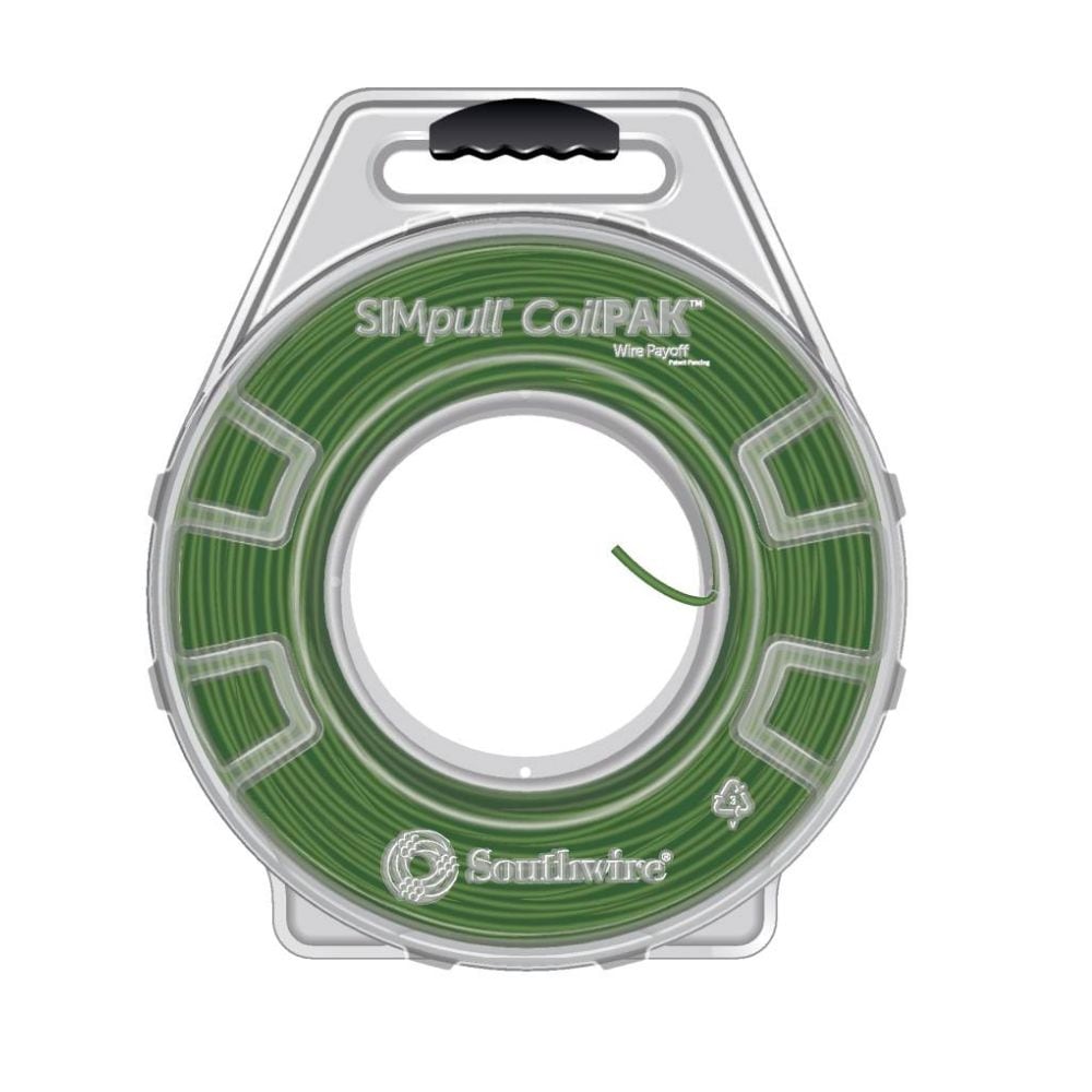 Southwire SIMpull CoilPAK 1000-ft 12 -AWG Green Stranded Copper THHN wire ( By-the-roll )