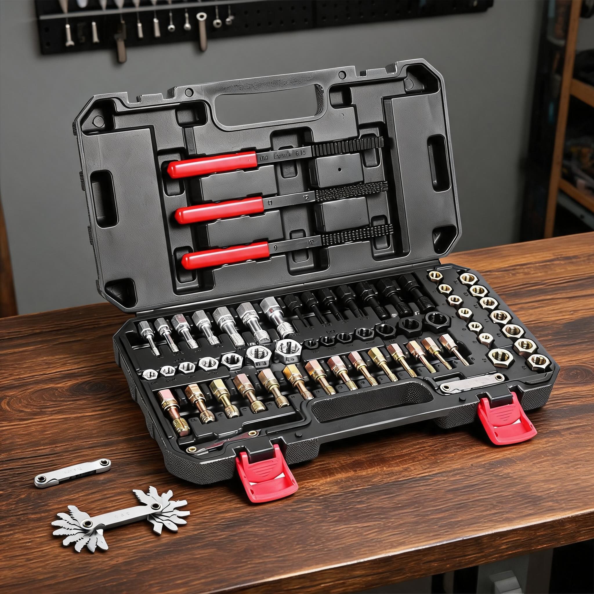 Watnature clean white and multicolor 61-Piece Steel Thread Chaser Set Portable Rethreading Tool for Thread Repair #AOOU5T4SO8D6