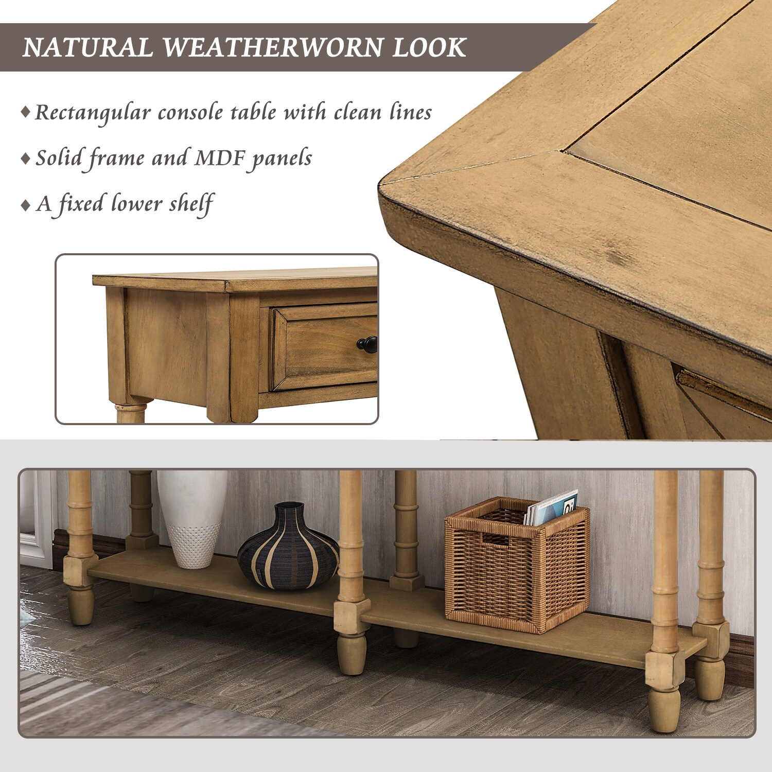 SINOFURN SYA010268WT Console-Sofa-Tables - View #7