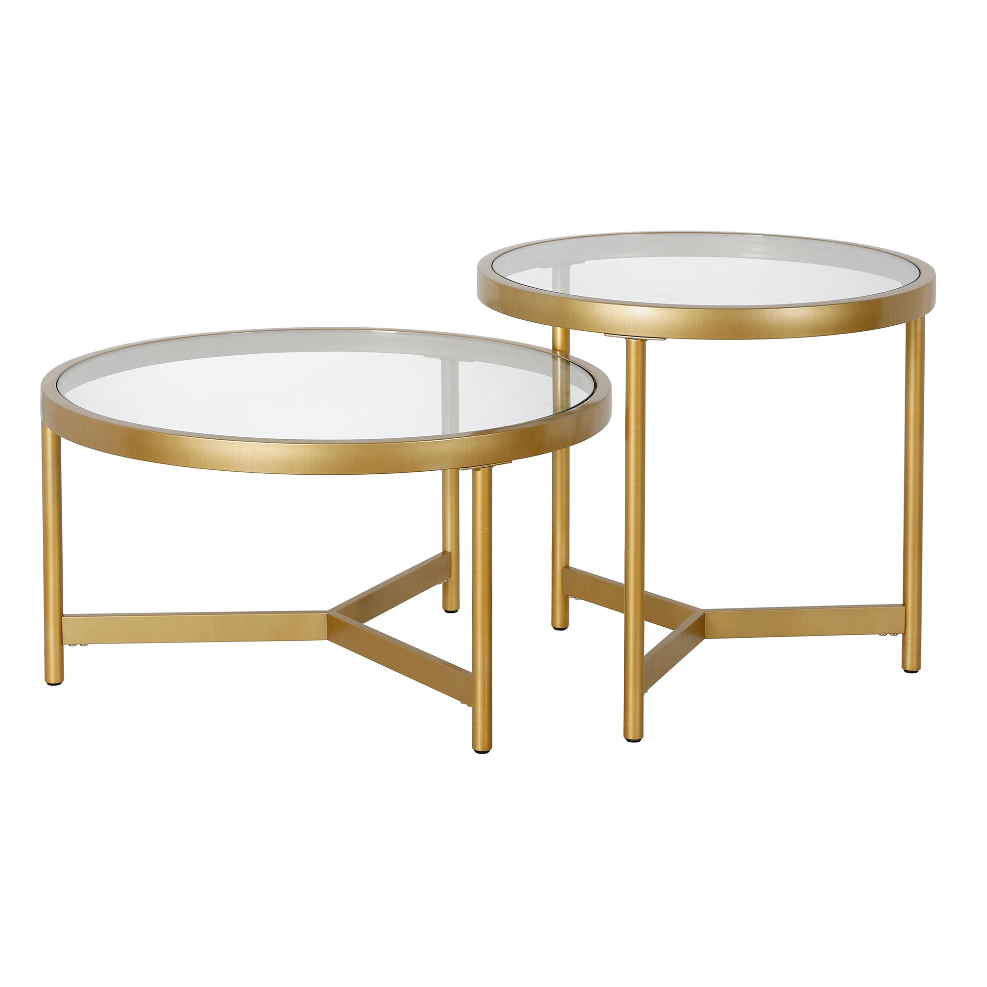 Hailey Home CT1063 Quentin Clear Glass Glass Modern Coffee Table with Storage