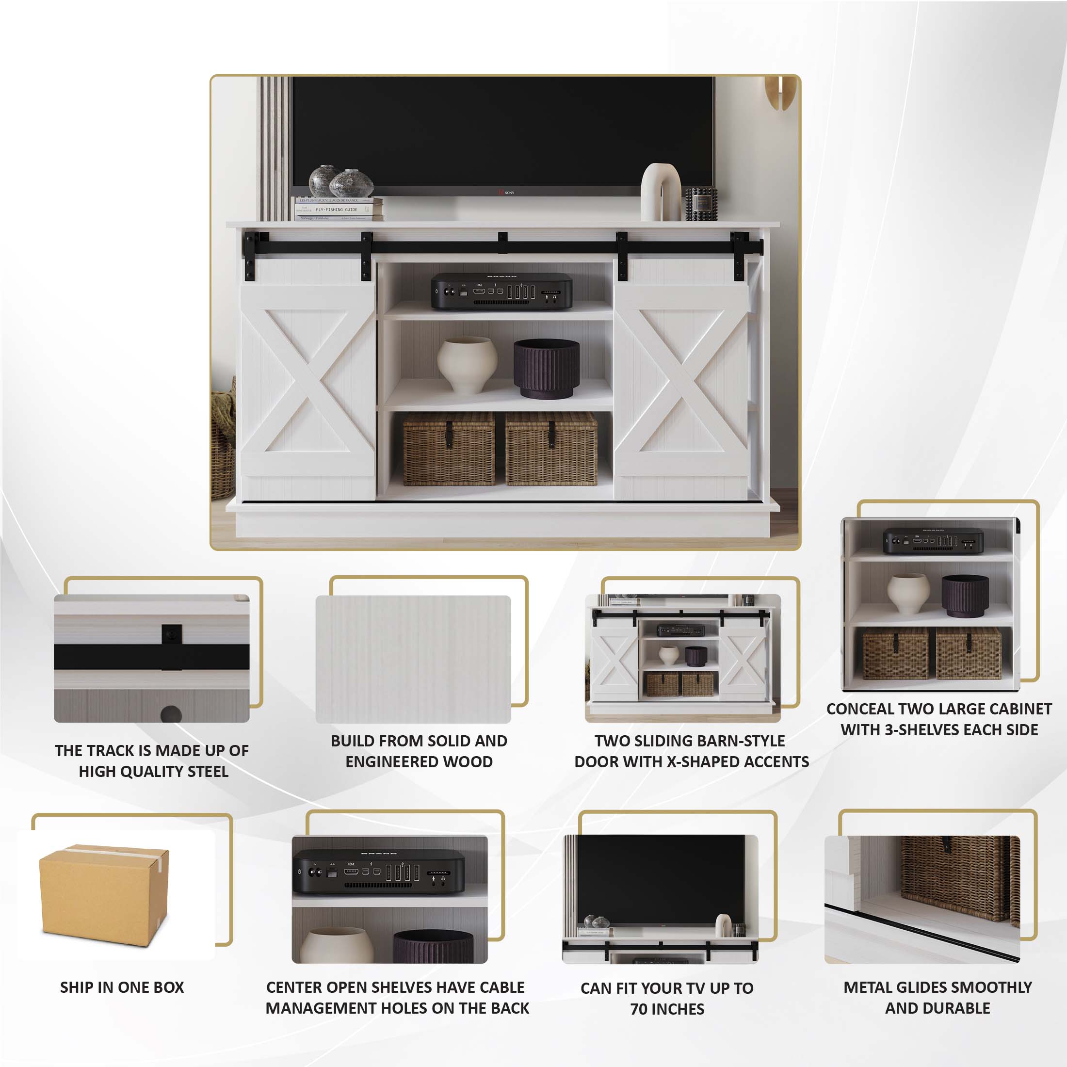 CasePiece C7030TV-WT Tv-Stands - View #11