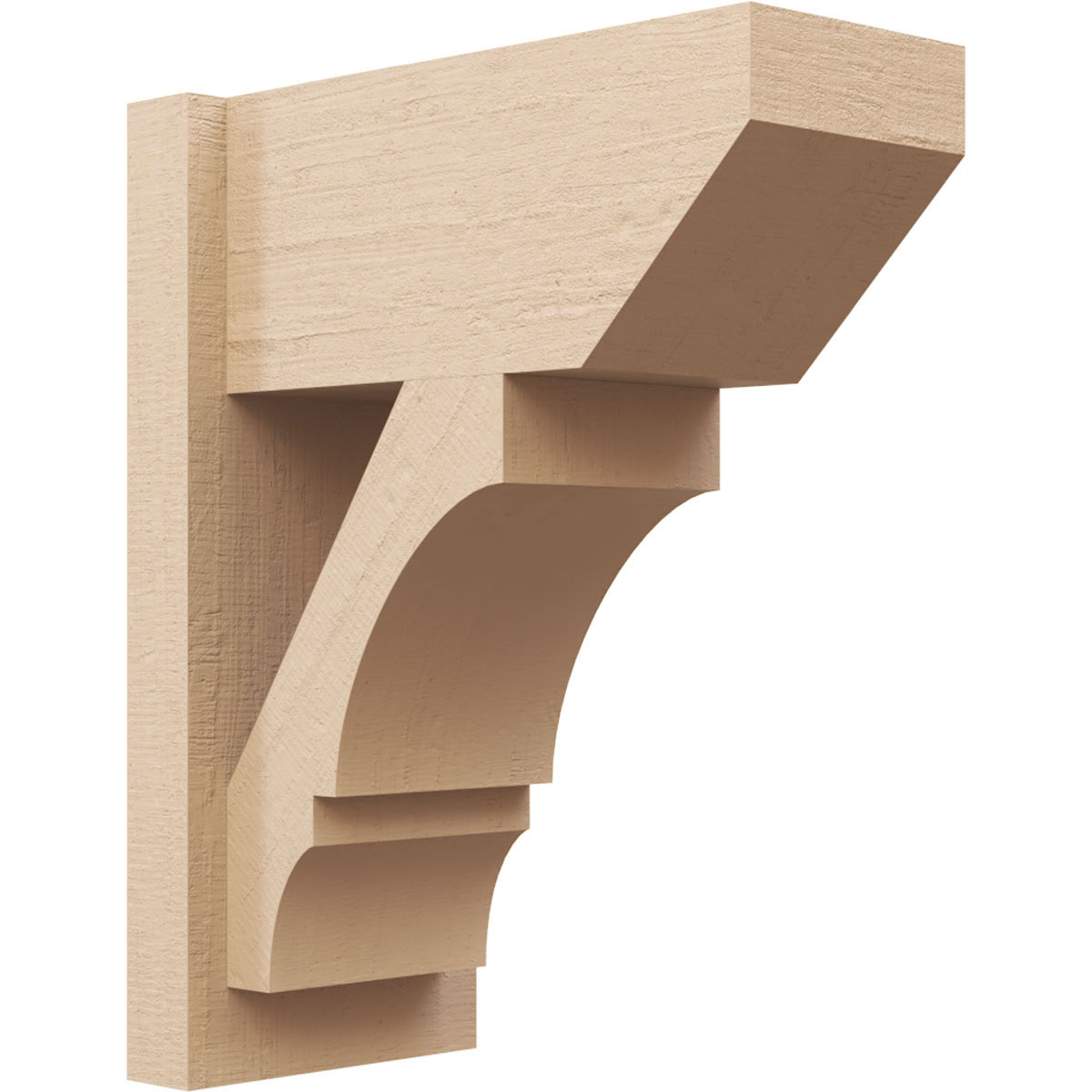 Ekena Millwork 2131624 Timberthane Rough Cedar Faux Wood Balboa Slat Outlooker 8-in W x 16-in D x 20-in H Primed Tan