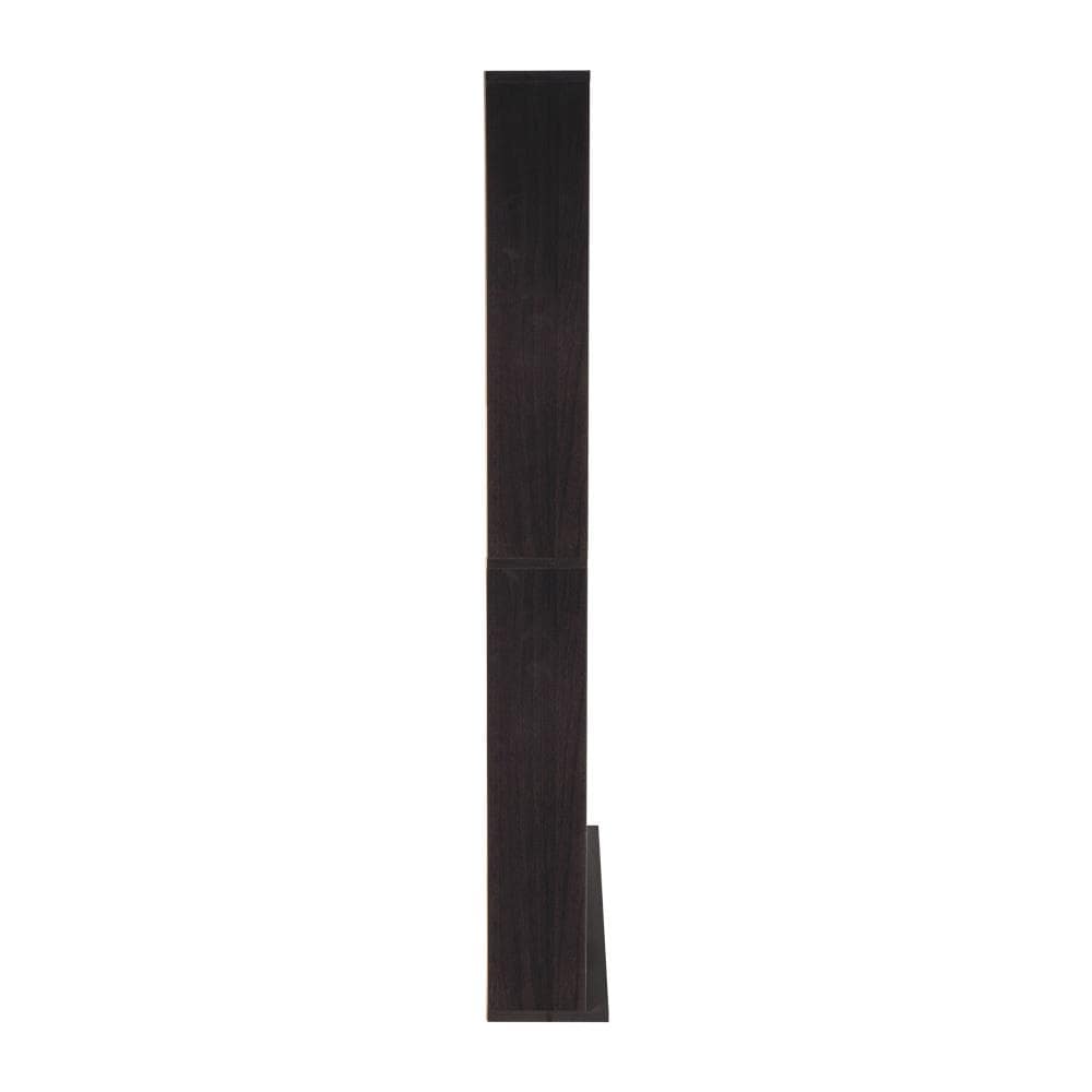 Espresso Adjustable Media Storage Cabinet with 16 Shelves