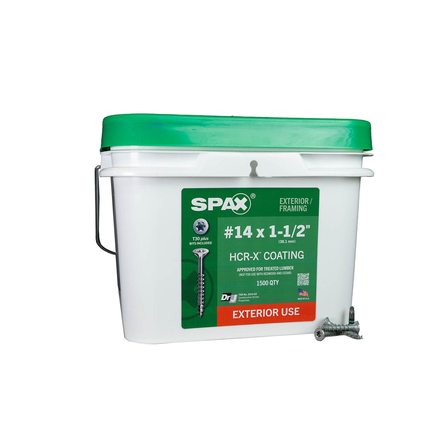 SPAX 3191670600400 Multi-Material #14 x 1-1/2-in Double-barrier Exterior Wood screws ( 1500 -Per Box )
