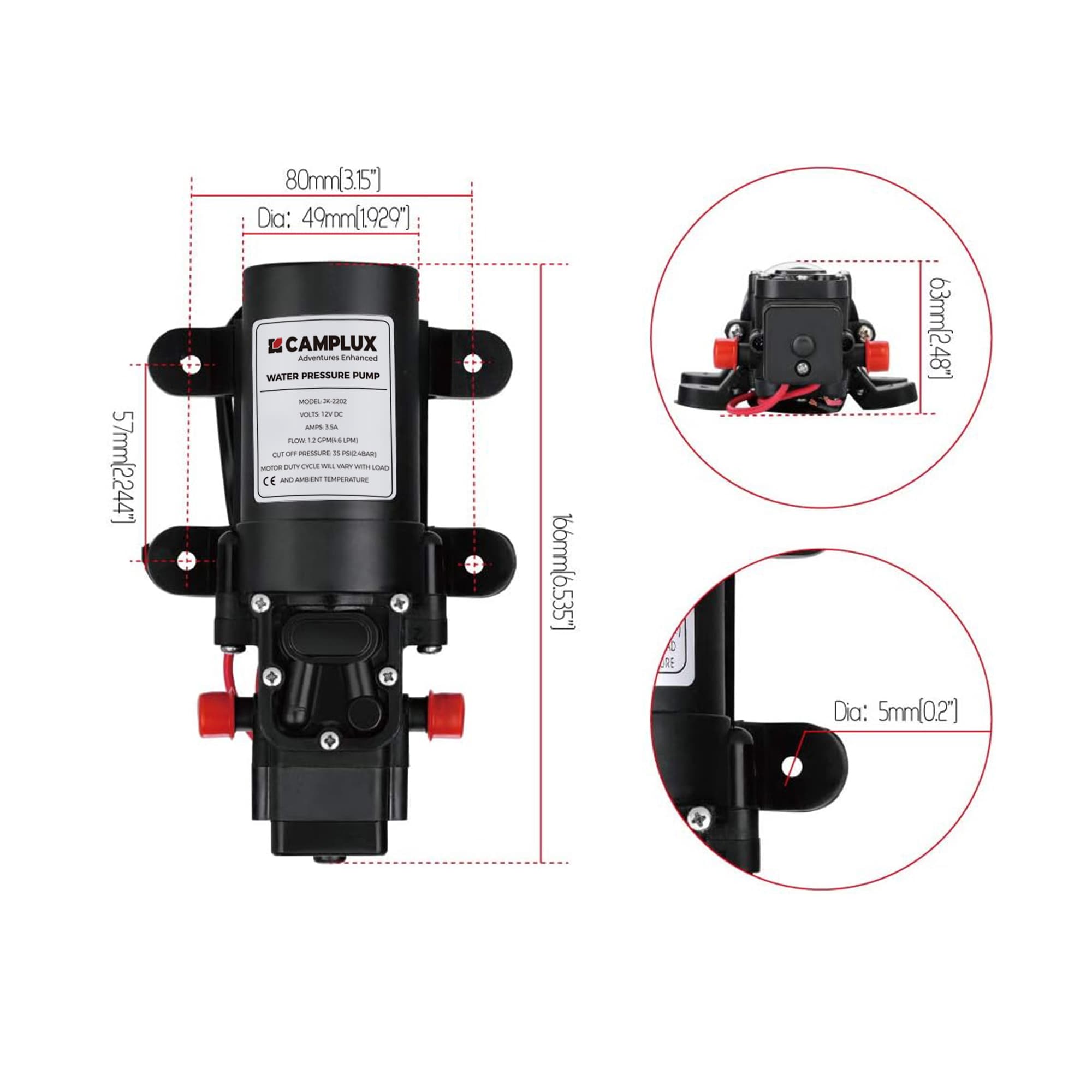 Camplux JK-2202 pumps - View #6