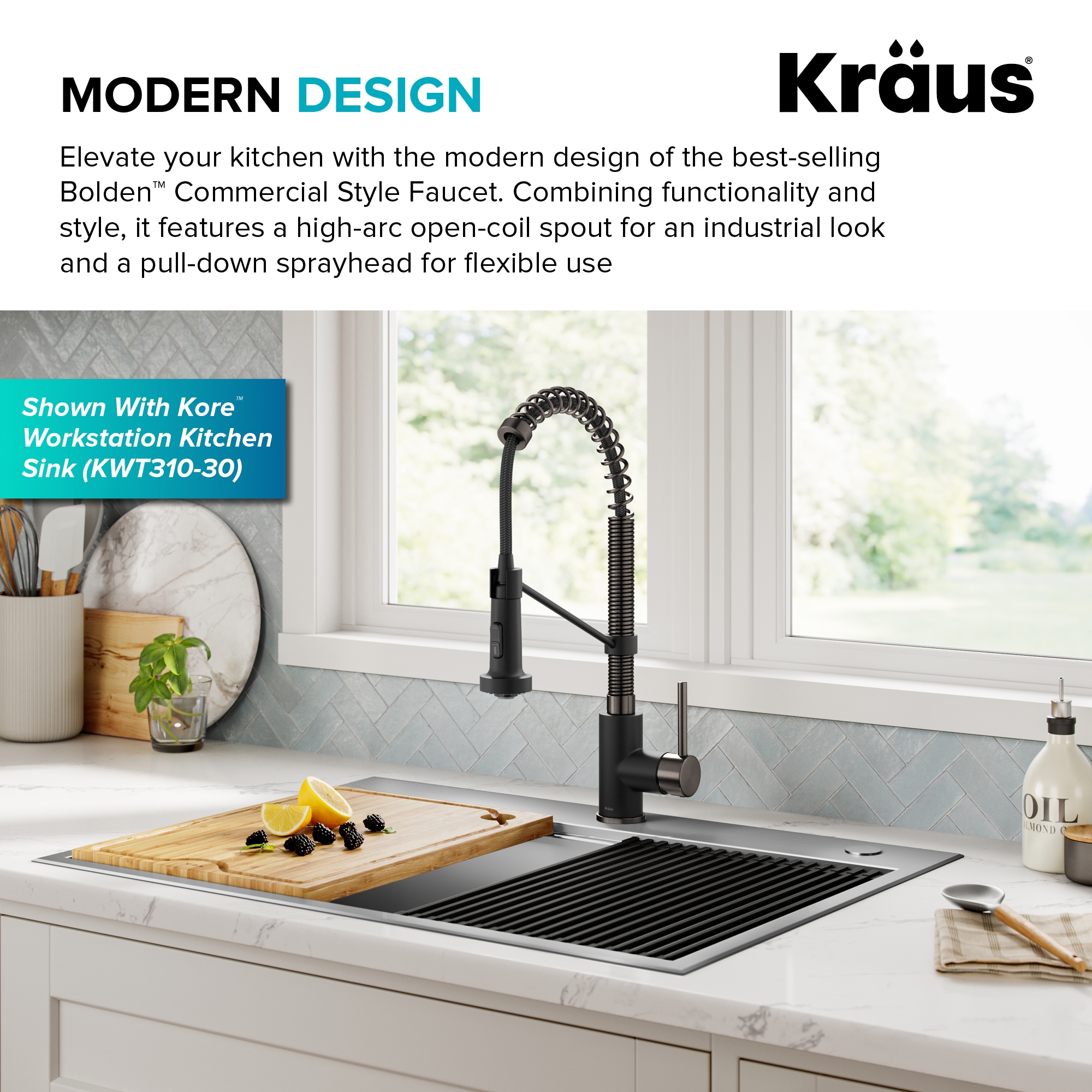 Kraus KPF-1610MBSB Kitchen-Faucets - View #4