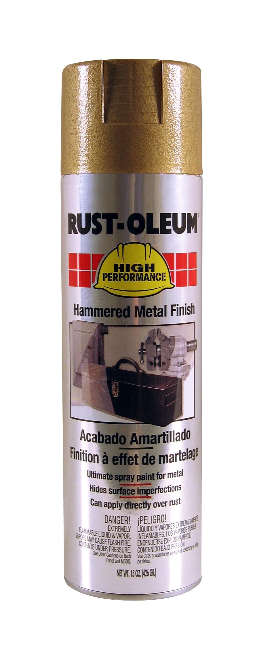2 Cans Rust-Oleum Universal Spray Paint Forged Hammered Gold 12 Oz Ea 342917