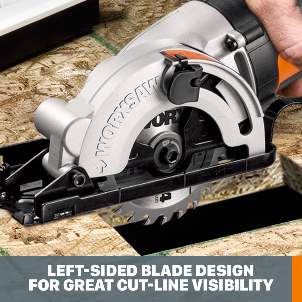 WORX WORXsaw 20-volt Max 3-3/8-in Cordless Circular Saw (1-Battery   Charger Included) in the Circular Saws department at