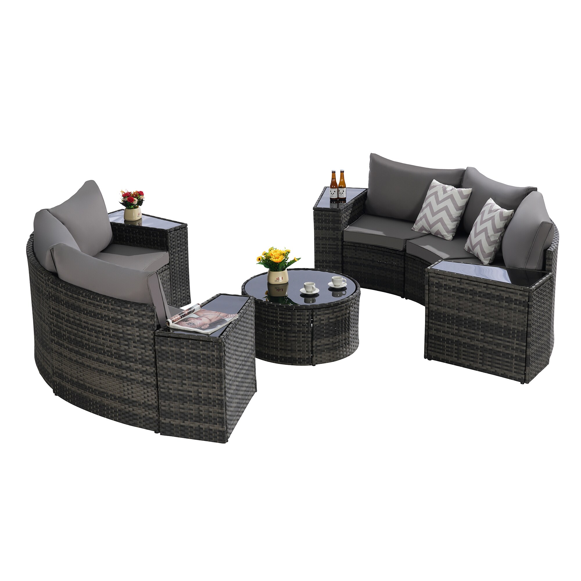 SINOFURN SYB670030GY Patio-Sofas-Daybeds - View #9