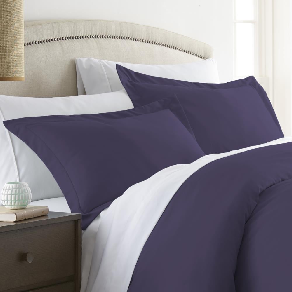 Ienjoy Home IH-SHAM-K-PU 2 -Pack Home Purple King Microfiber Pillow Case