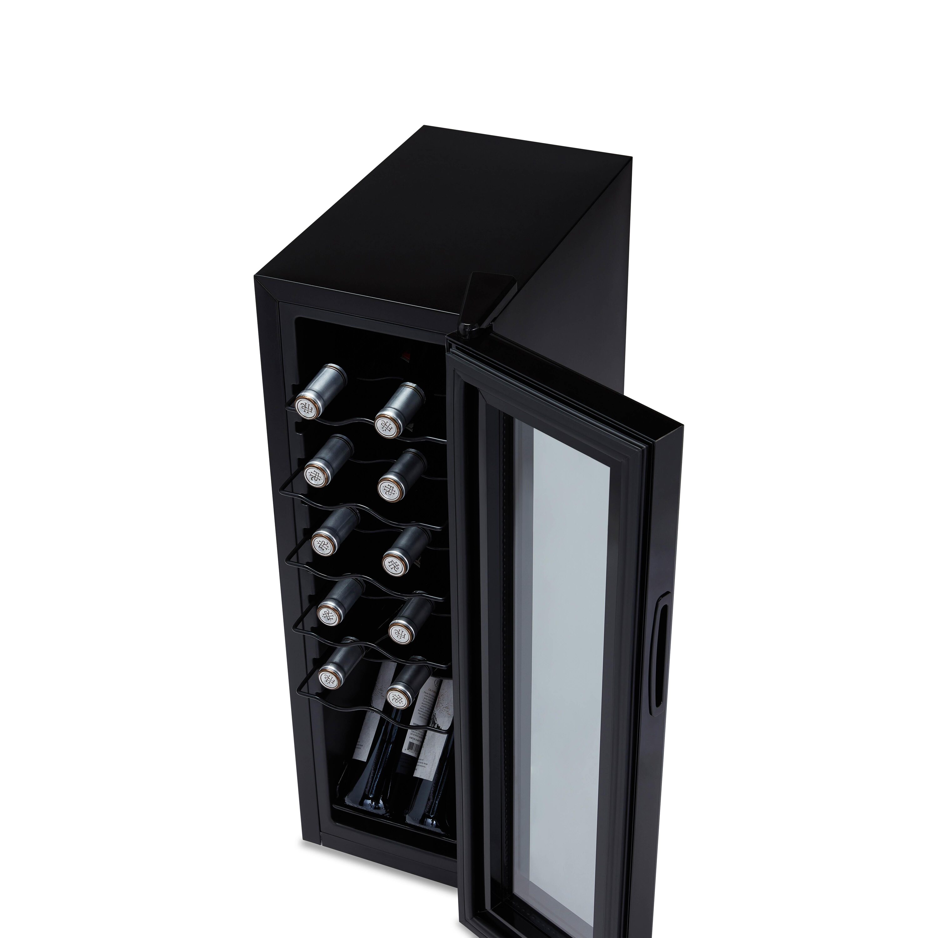 NewAir 12 Bottle 39 Can Wine Cooler Refrigerator | Shadow Series | Dual Temperature Zones, Freestanding Mirrored Wine and Beverage Fridge with