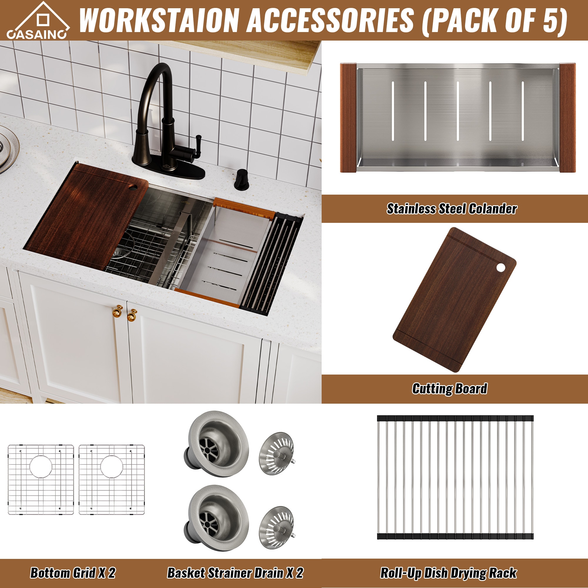 CASAINC CROV-TMSSHG3019 Kitchen-Sinks - View #12
