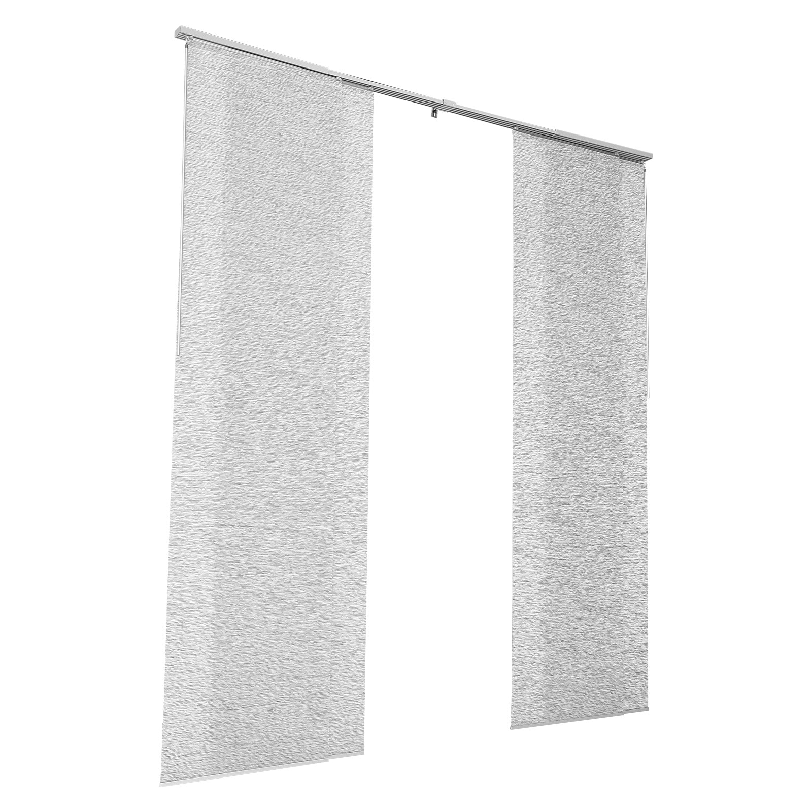 VEVOR Panel Track Blinds  Extendable Track from 45.8 in to 86 in W  Trimmable Panel Curtains Up to 96 in H  Adjustable Vertical Panel Blinds for Sliding Doors  Patio Doors  Room Divider  Window  Gray