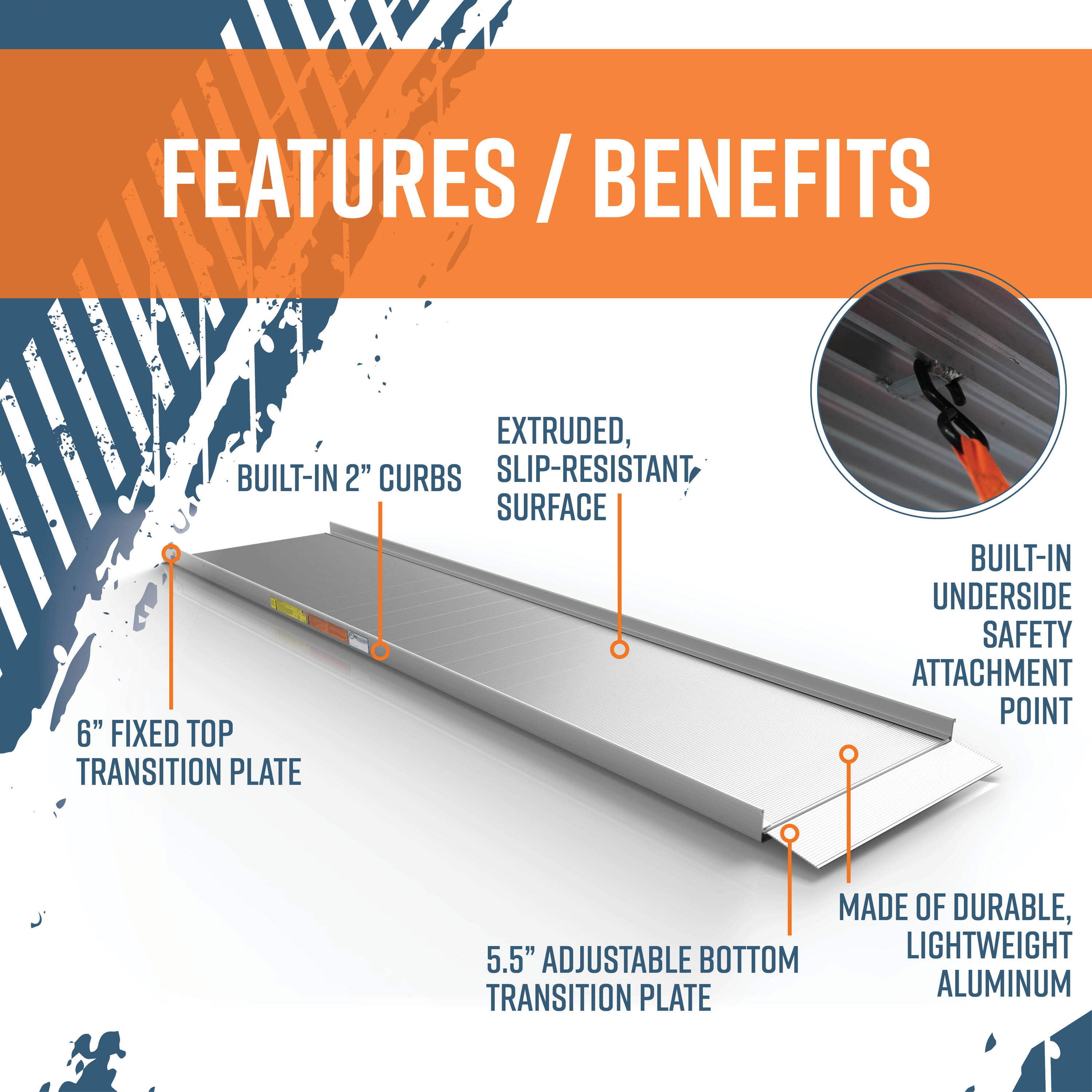 EZ-ACCESS 2.63-ft x 12-ft 850 Lbs. Capacity Loading Ramp TRAVERSE WR12 Sansujyuku sansujyuku.com