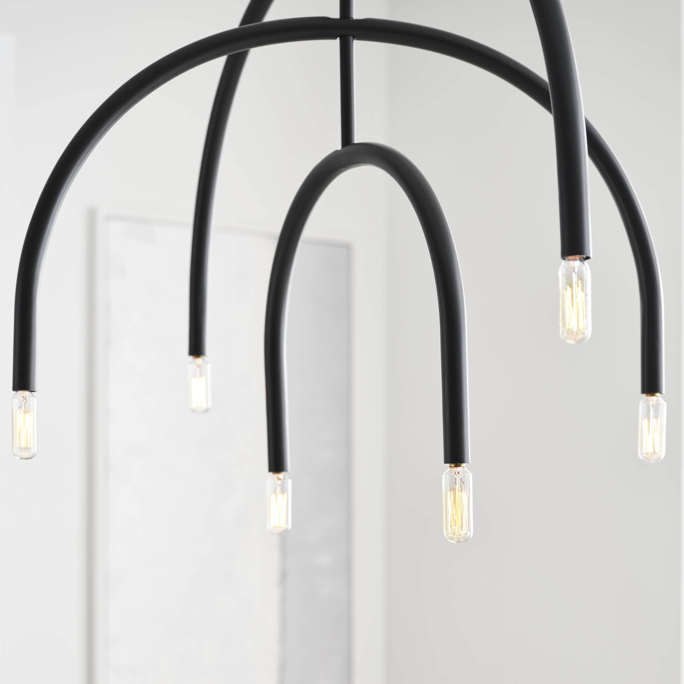 Hadden 6-Light Midnight Black Modern Chandelier