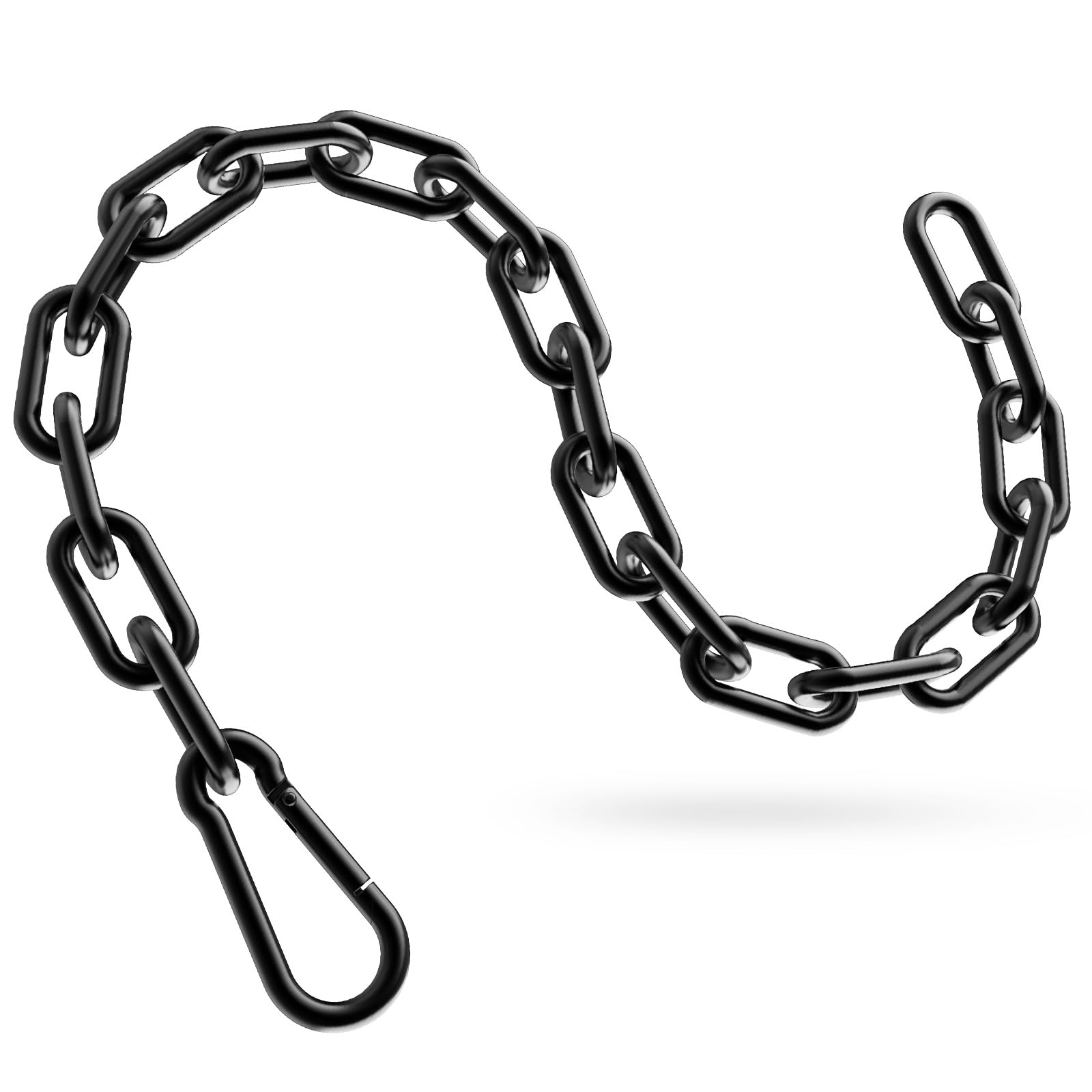 Phyfalip  Stainless Steel Gate Chain Lock 23 Inch Fence Gate Latch with Carabiner Outdoor Security for Yard Pet Cage Barn Horse Dog Stall 1 Piece