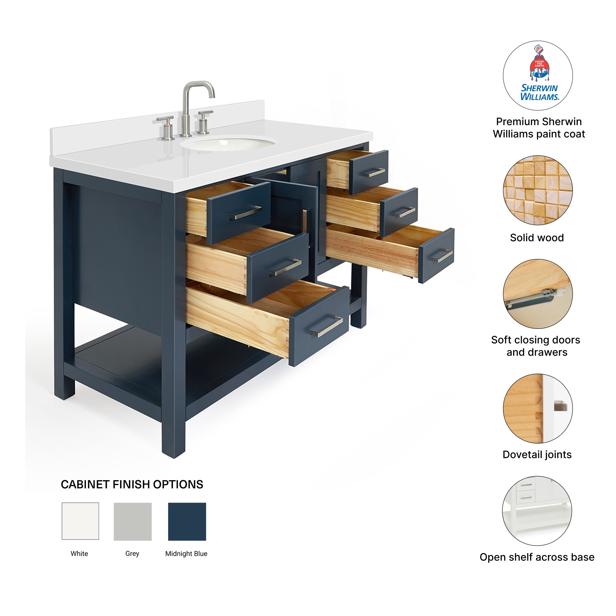 ARIEL S049SWQOVOMNB Bath-Vanity-Combo - View #4