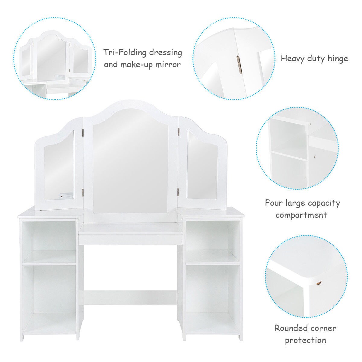Costway CSHY000083 Bedroom-Vanities - View #6