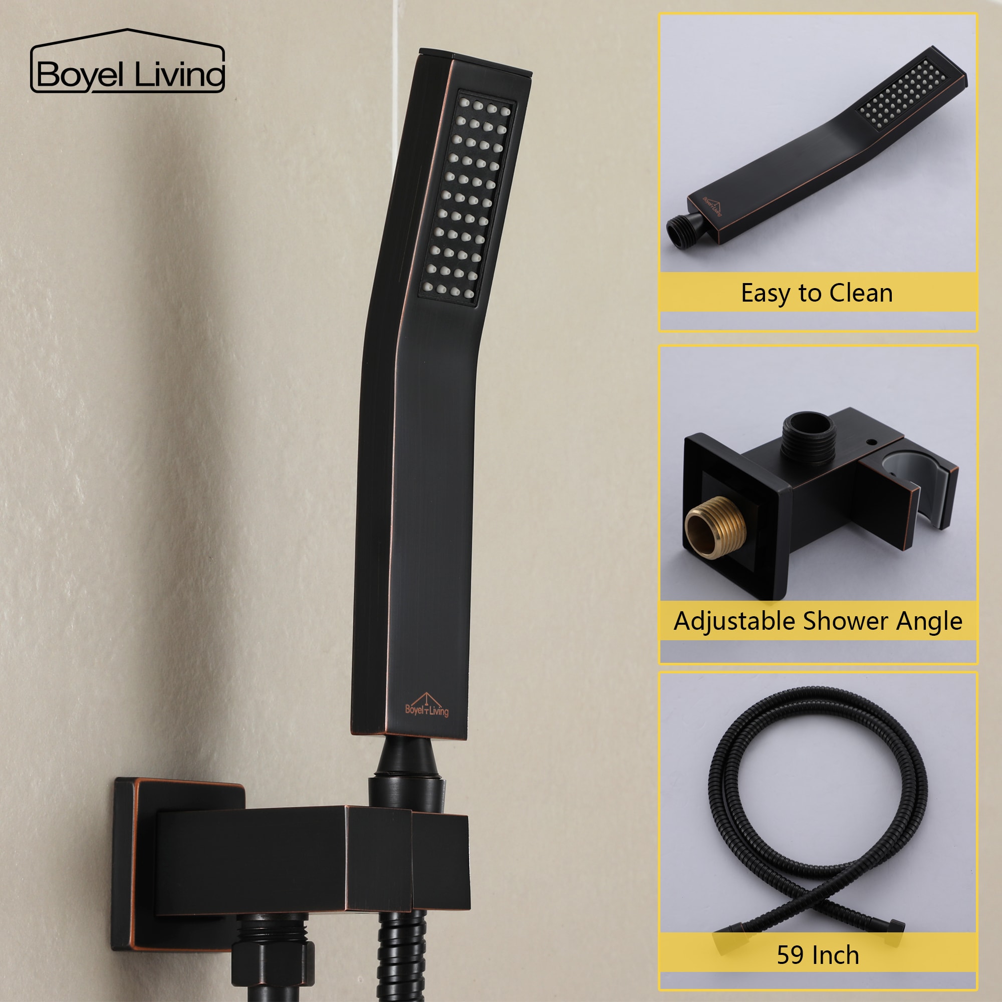 Clihome MS-A3809-12ORB Showerhead-Bar-Panels - View #3