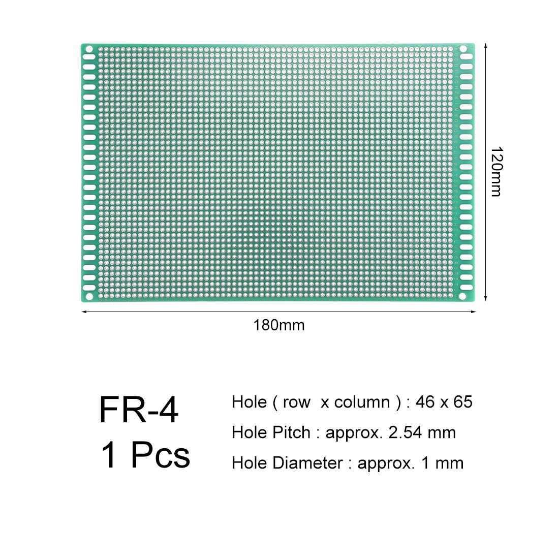 Unique Bargains 1pcs 12x18cm Double Sided PCB Board Universal Printed ...