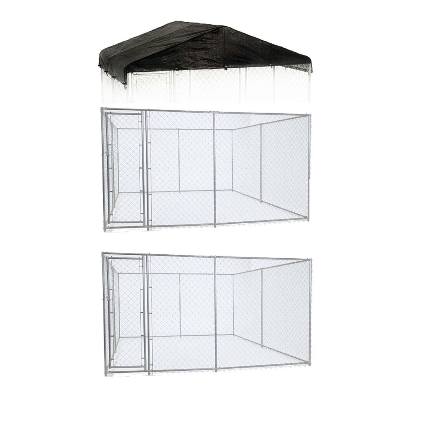 Lucky Dog 174393 Large (41 - 65 lbs.) Wire Dog Crate Outdoor ( 10-Feet L x 10-Feet W x 0.83-Feet H )