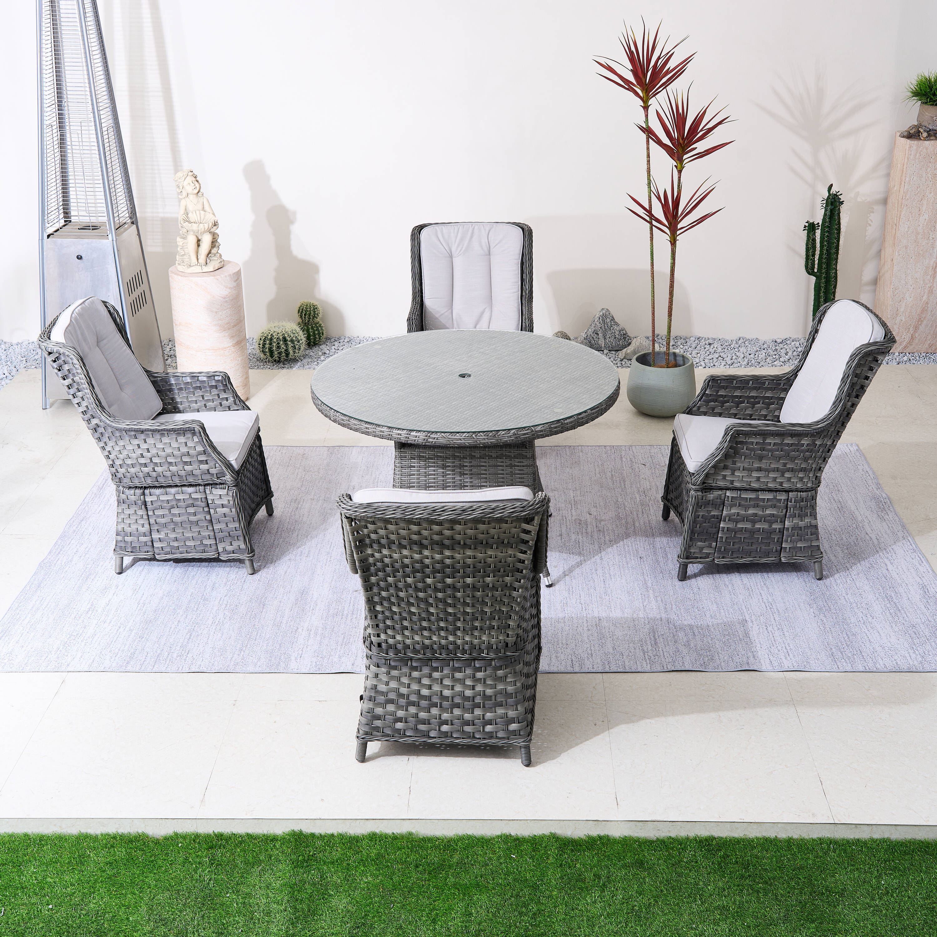 Direct Wicker DWD-4-010&1709-GR Patio-Conversation-Sets - View #8