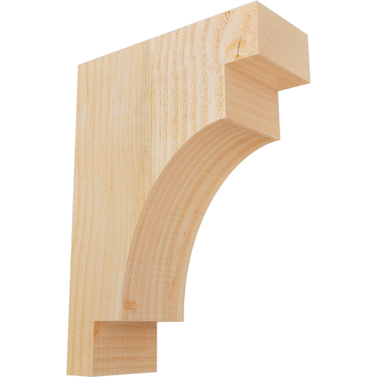 Ekena Millwork COR04X10X14MED00RDF 4-in x 10-in x 14-in Mediterranean Unfinished Douglas fir Wood Paintable/Stainable Corbel