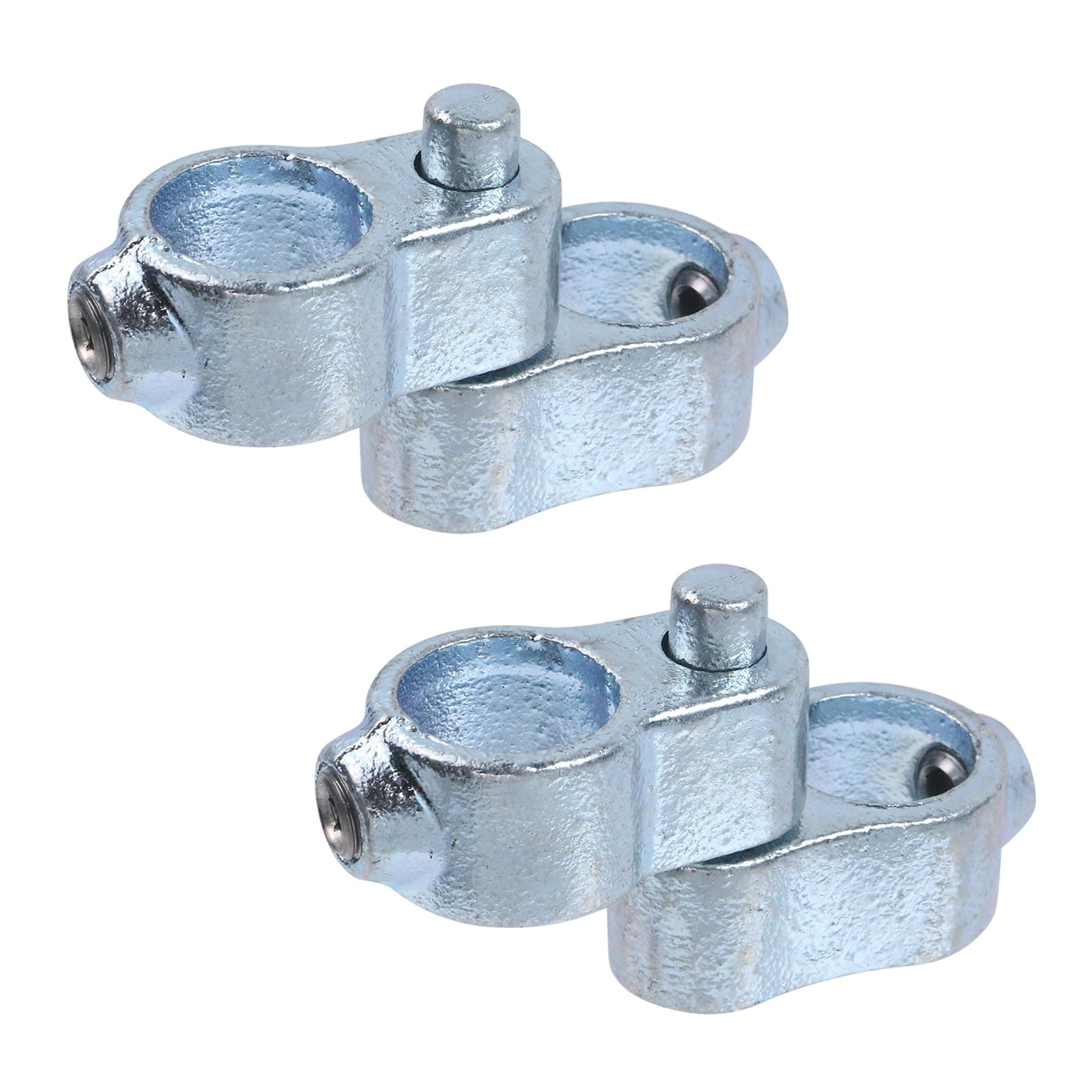 Phewnyzo 2 Sets 3/4 Inch Iron Chain Link Fence Gate Post Hinges with Male and Female Parts for Pipe Diameter Up to 1.06 Inch #LPW0820W286