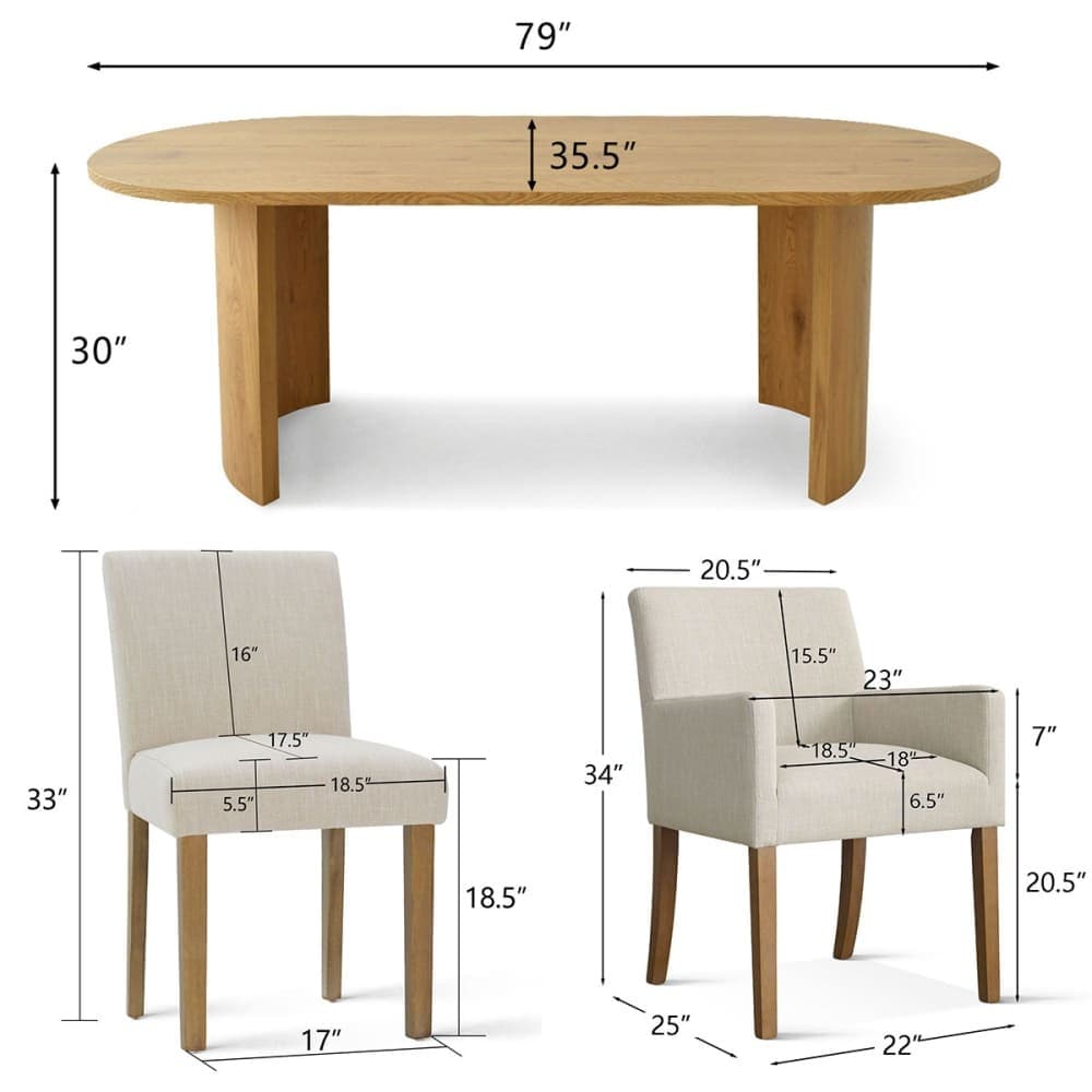 Maison Boucle DWEN-OK+NORTH-BEIGE6 Dining-Sets - View #3