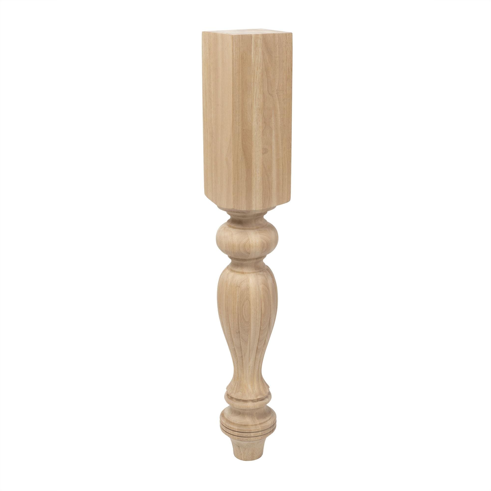 Architectural Products by Outwater 3P5.40.00039 5-in x 35.25-in Traditional Rubberwood Table leg