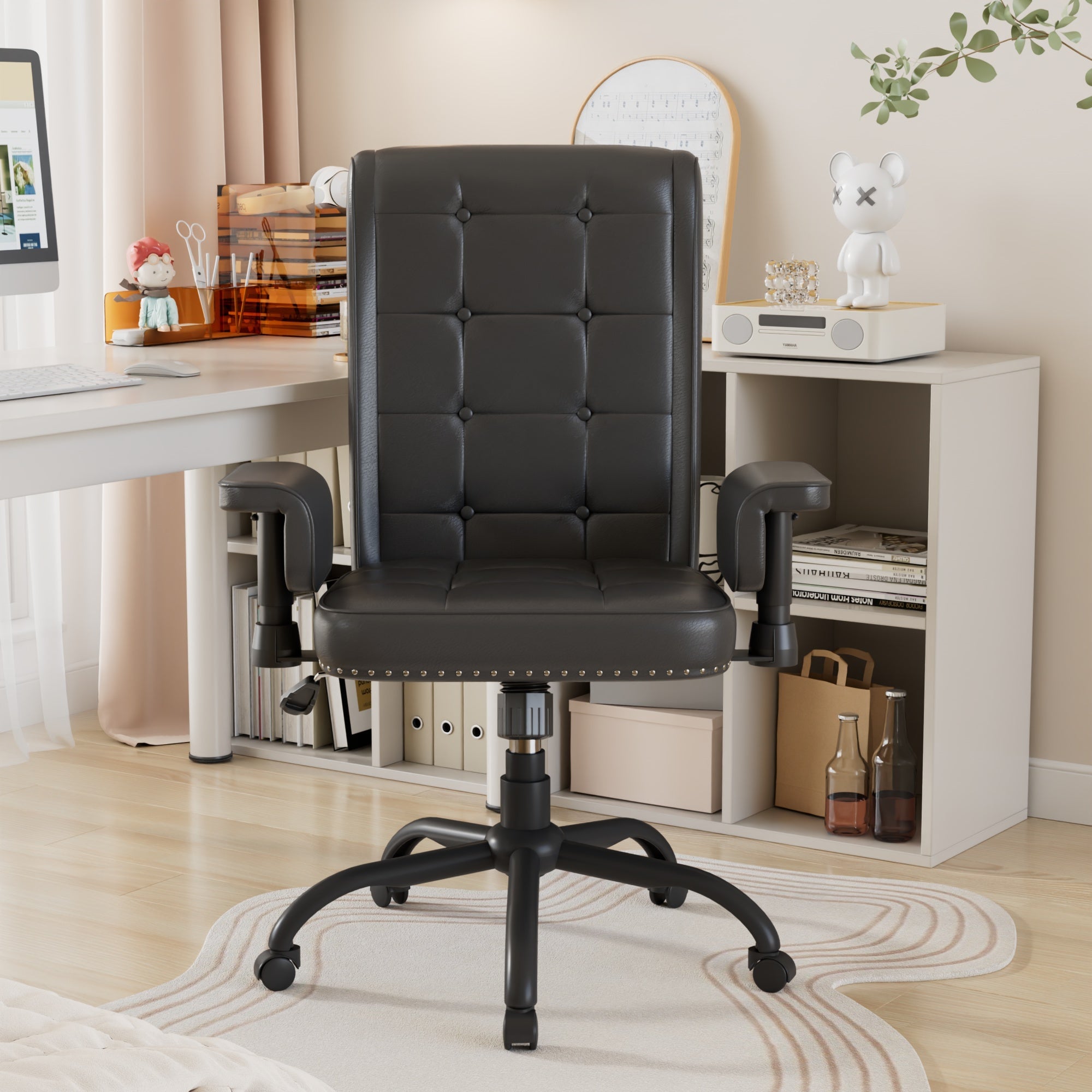 Vecelo LOE-CC06-BLK Office-Chairs - View #2