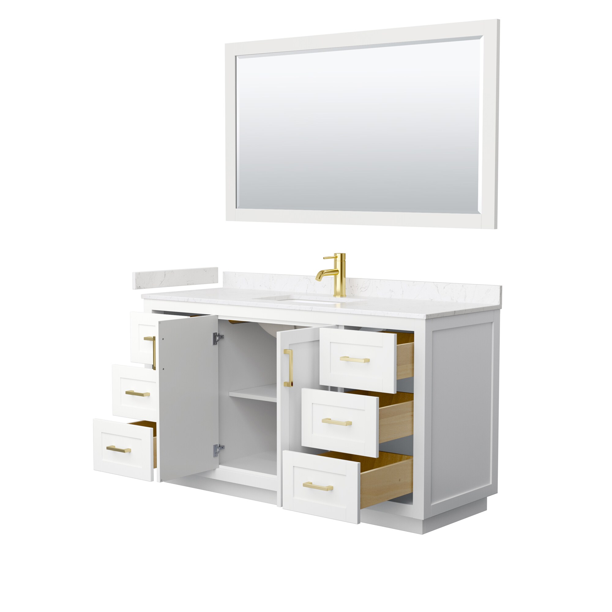 Wyndham Collection WCF292960SWGC2UNSM58 Bath-Vanity-Combo - View #3