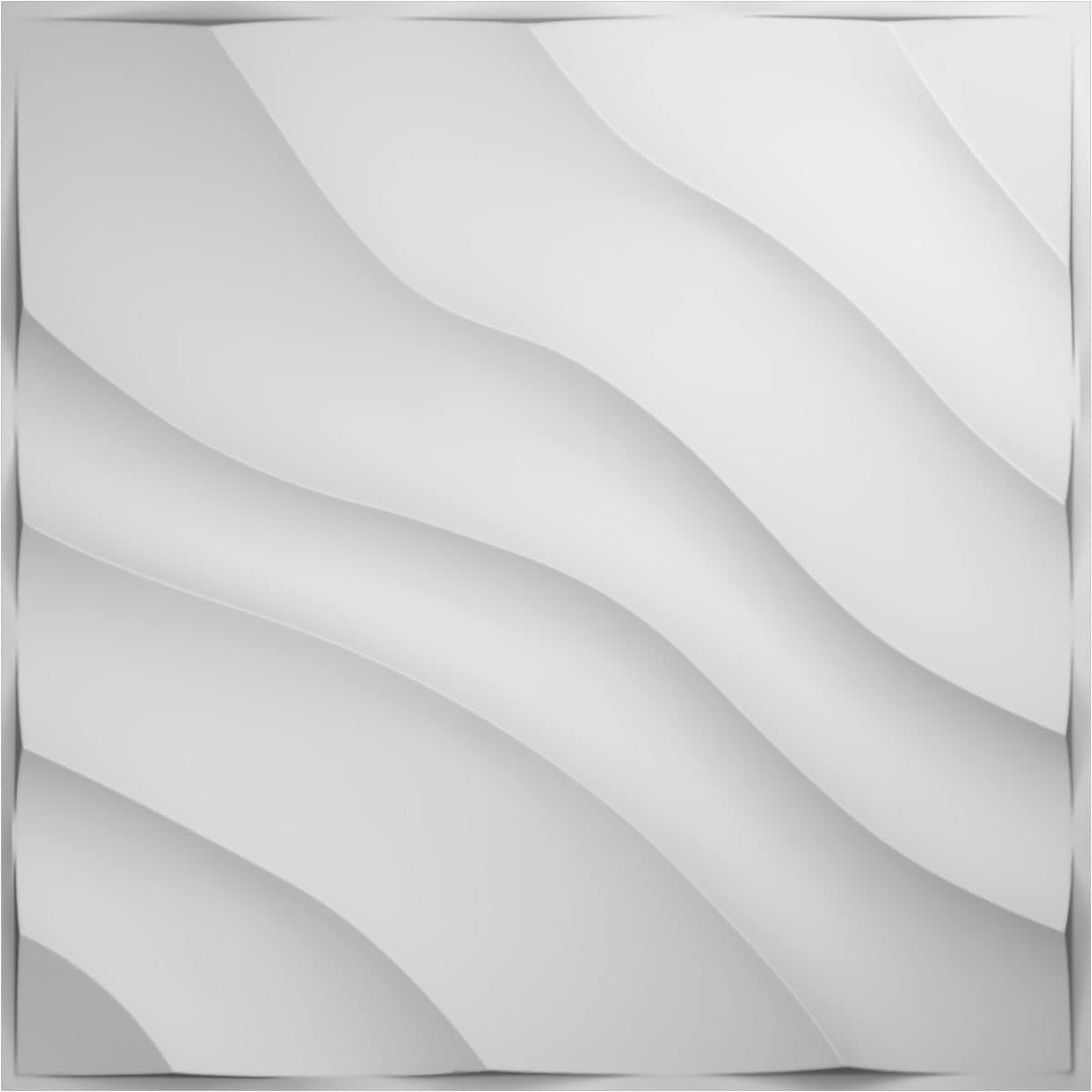 Ekena Millwork WP20X20MWWH-CASE-10 19-5/8-in x 19-5/8-in Embossed Paintable/Stainable White PVC Abstract Wall Panel ( 10 -Pack, Covers 26.75-sq ft )