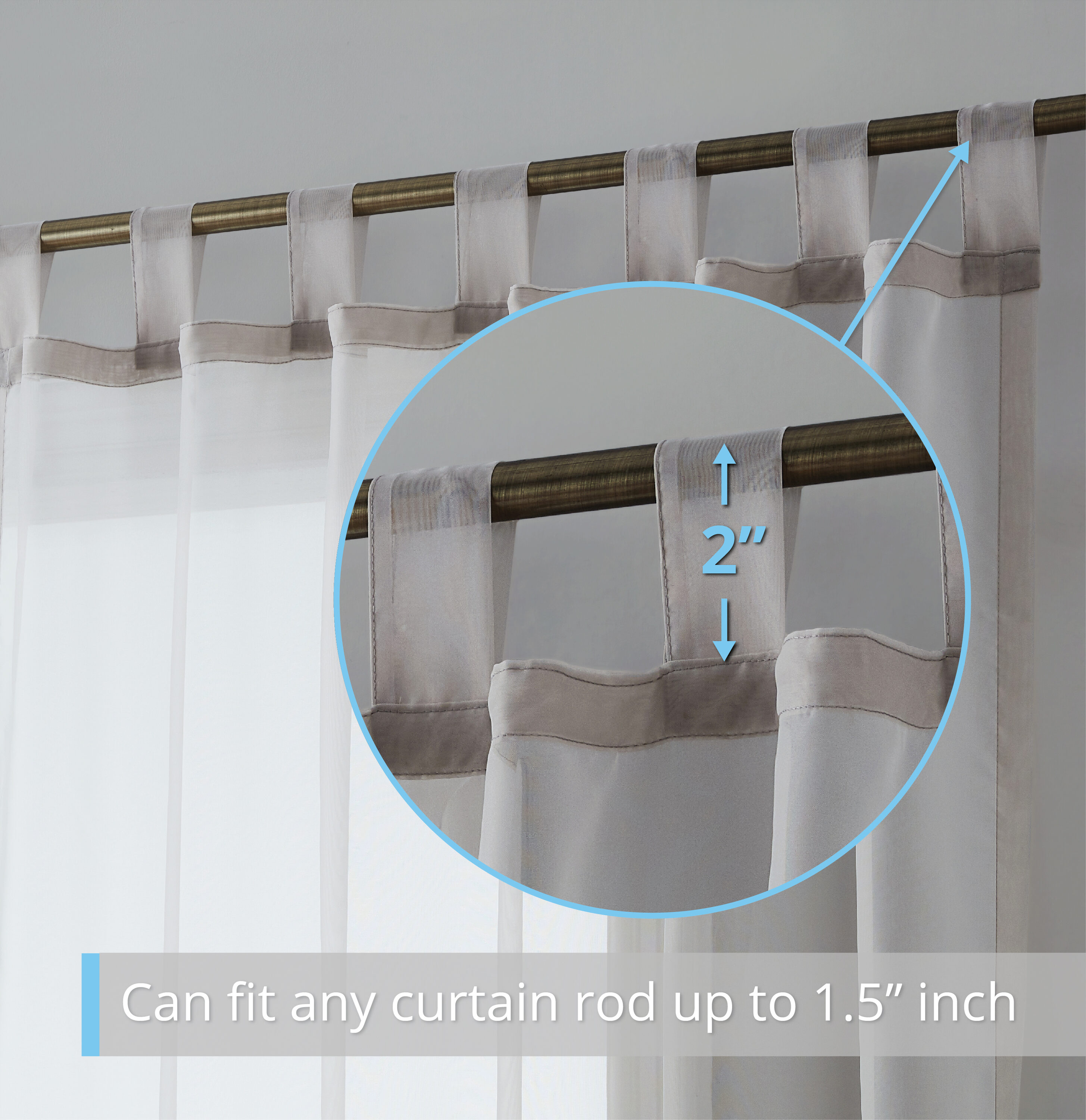 HLC.me SH-TBTP-84SLV curtains - View #2