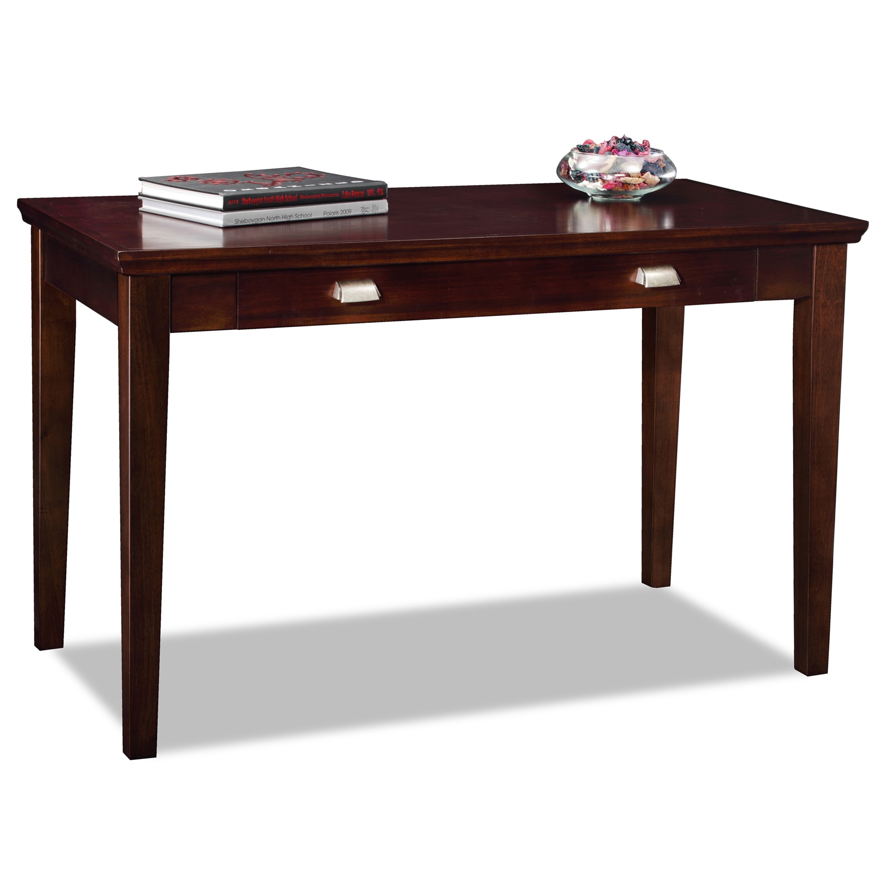 Leick Home 81400 Home Office 48-in Brown Traditional Poplar Computer desk