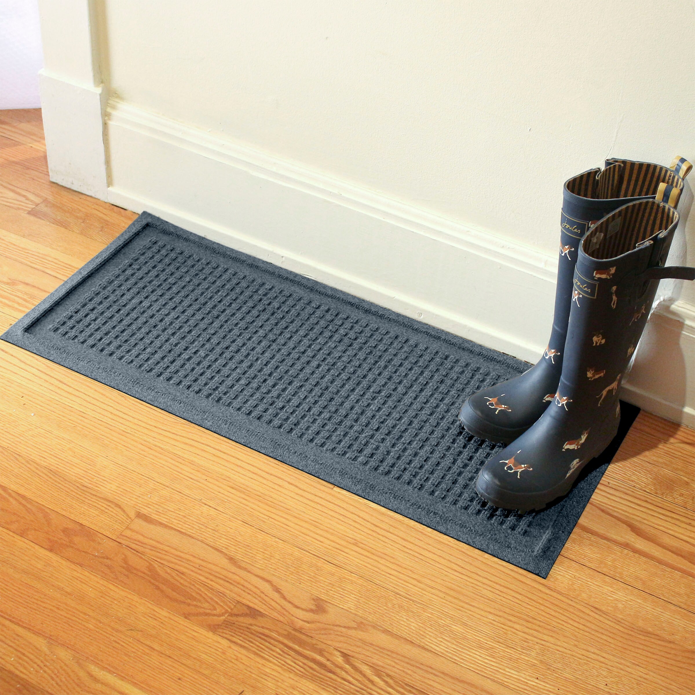 Birdrock Home Indoor Outdoor Floor Runner - Non Slip Floor Mat - 24 X 60  Inches - Black : Target