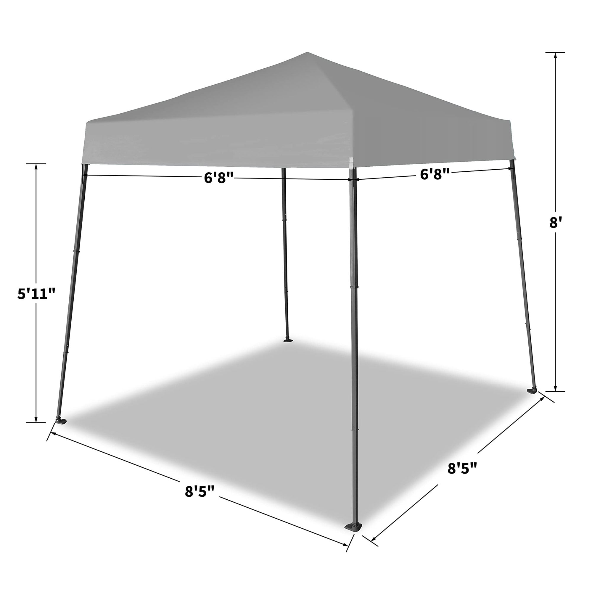 Crown Shades 8-ft x 8-ft Hexagon Grey Pop-up Canopy in the Canopies ...