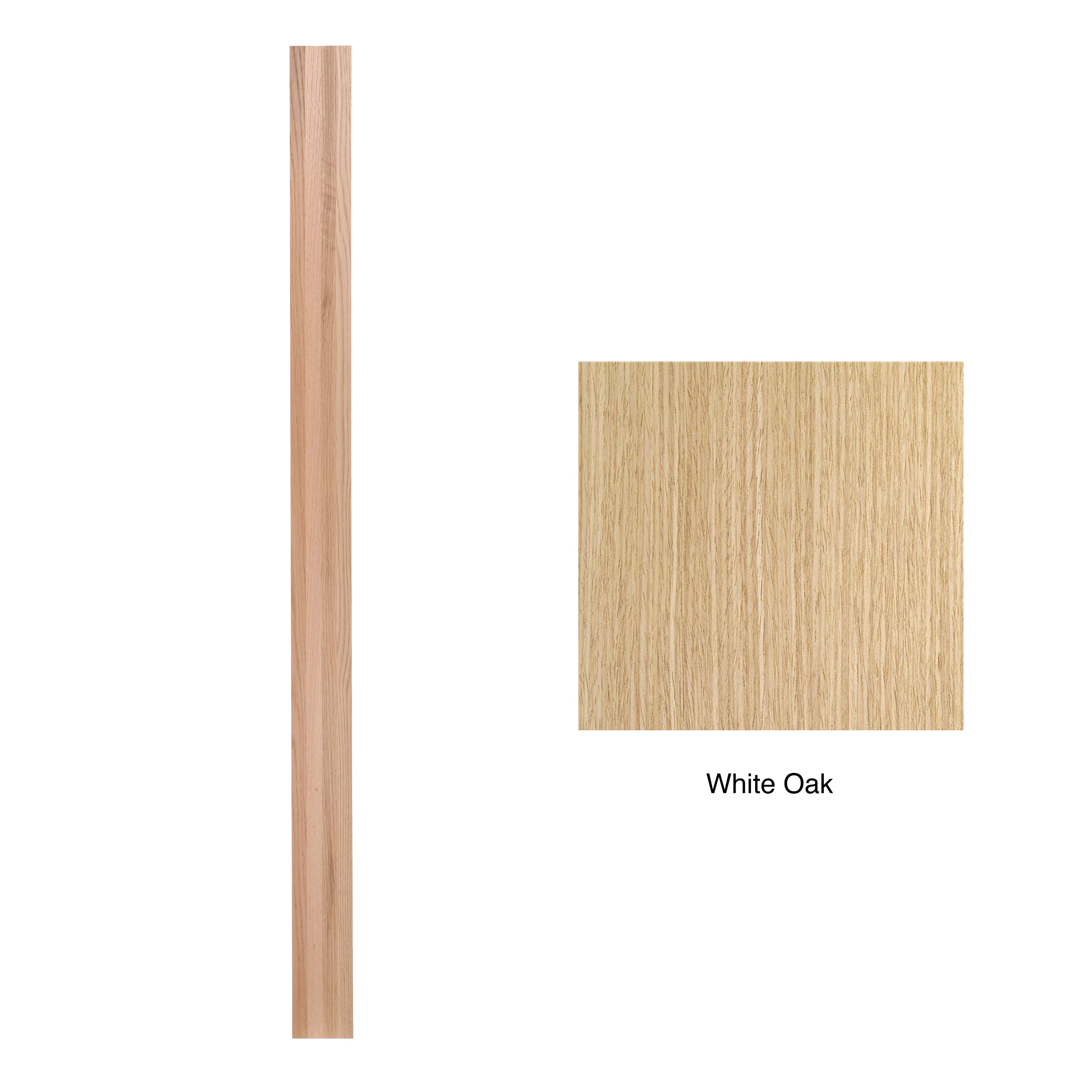 RELIABILT WG35056WHTOAK 3.5-in x 56-in Unfinished White oak Universal Stair Newel Post