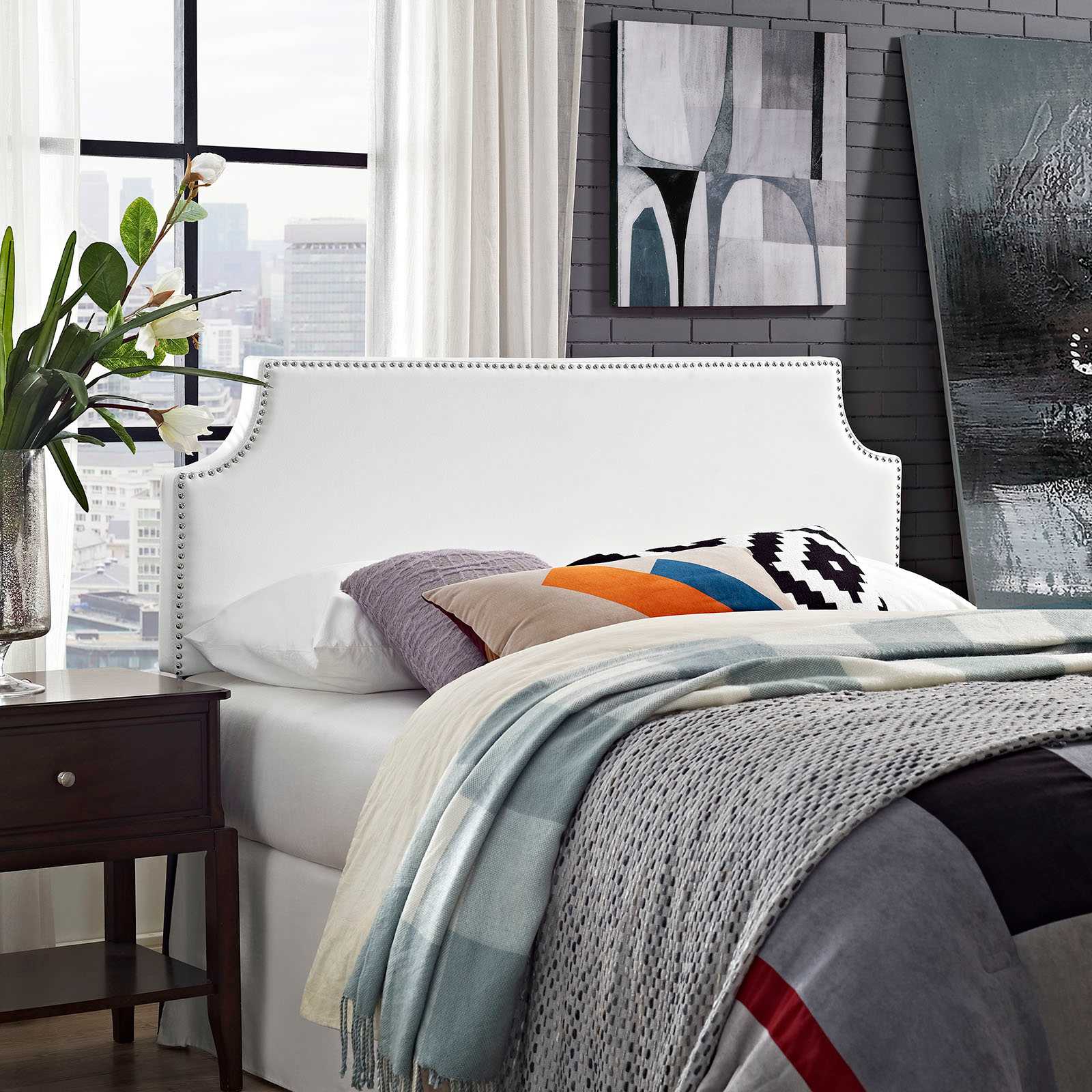 Modway MOD-5391-WHI Upholstered-Headboards - View #2