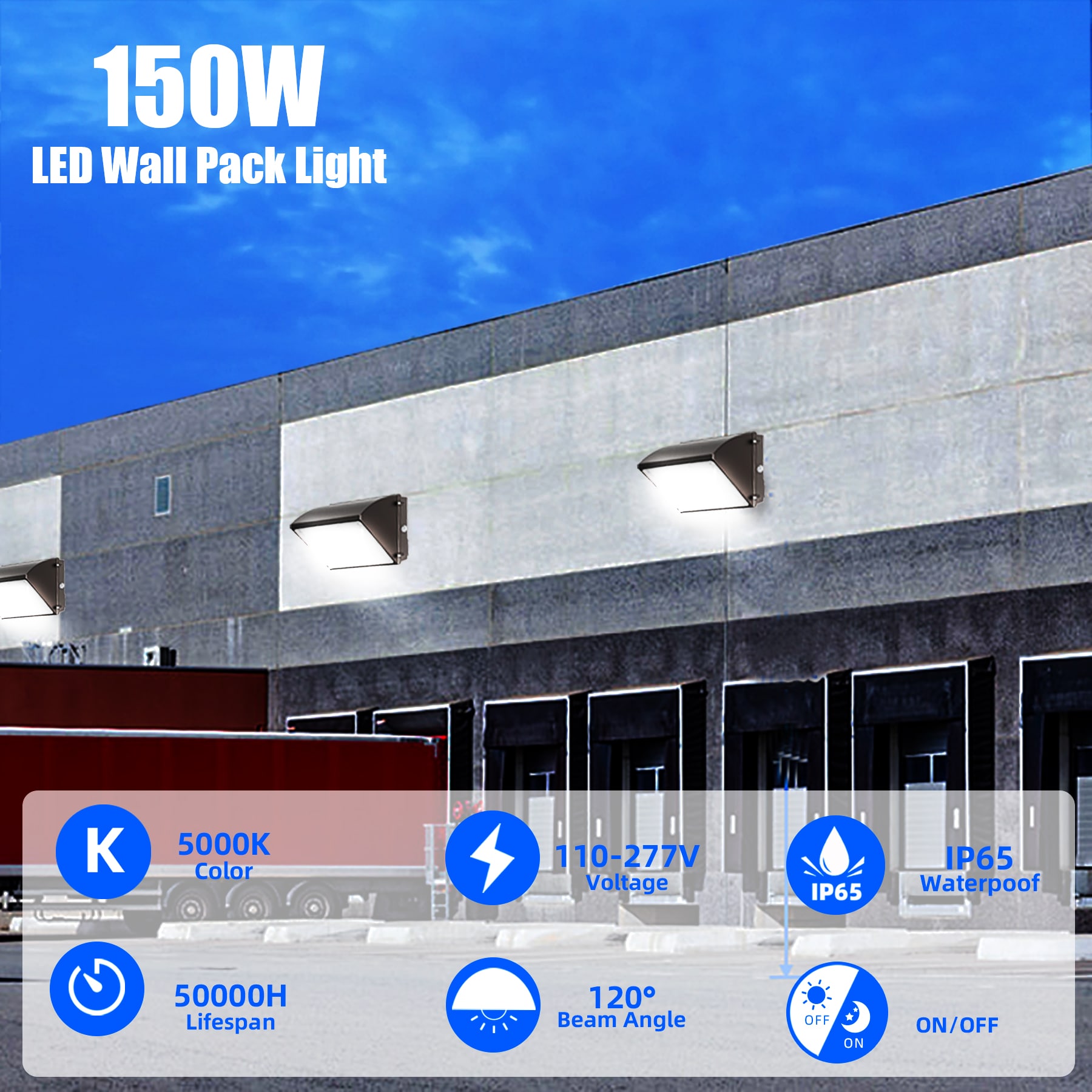 Bieuoram WP-150W-1P-A Wall-Pack-Lights - View #7