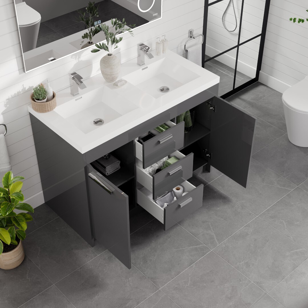 Eviva EVVN12-8-48GR-DS Bath-Vanity-Combo - View #5