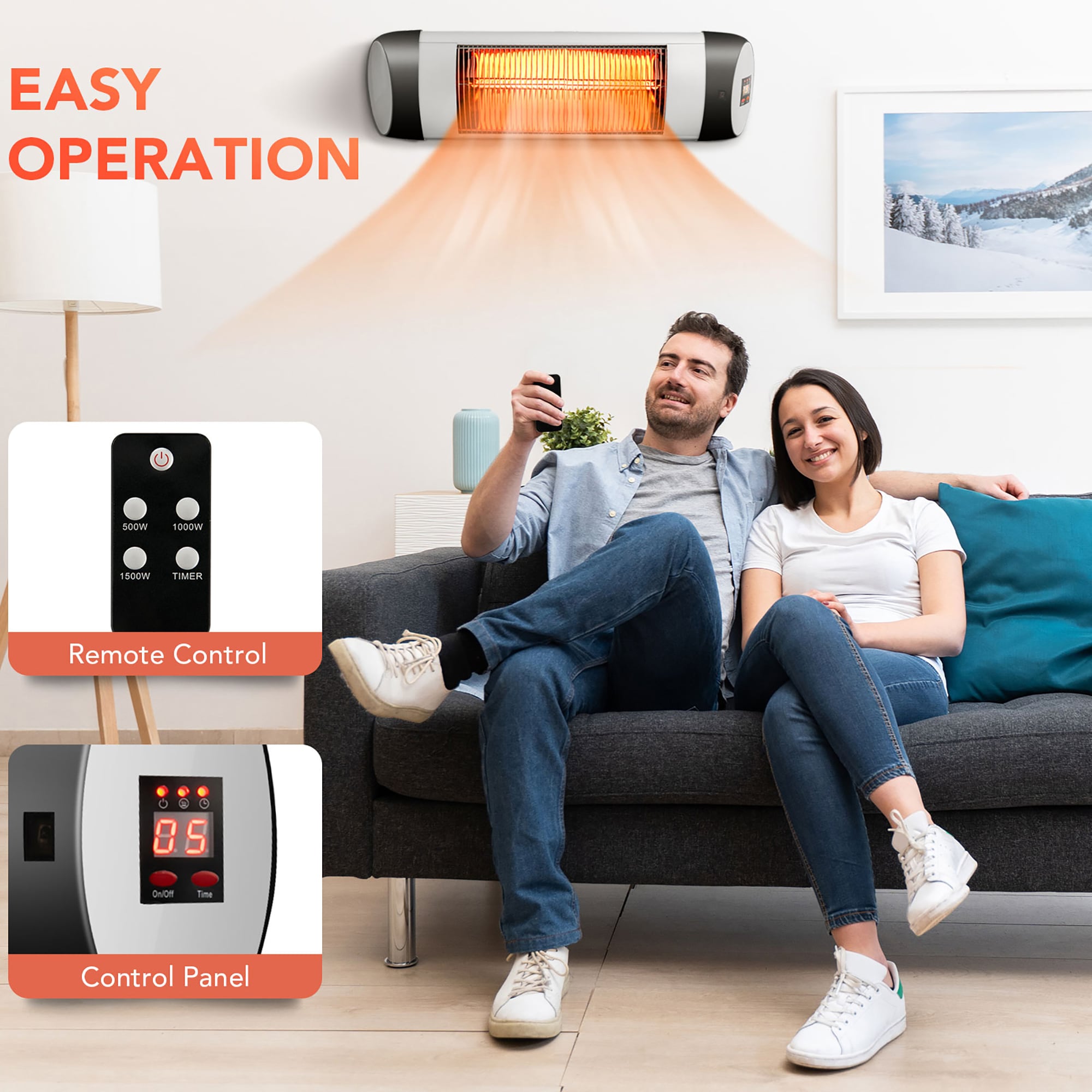Costway SWL00046 Portable-Electric-Heat - View #2