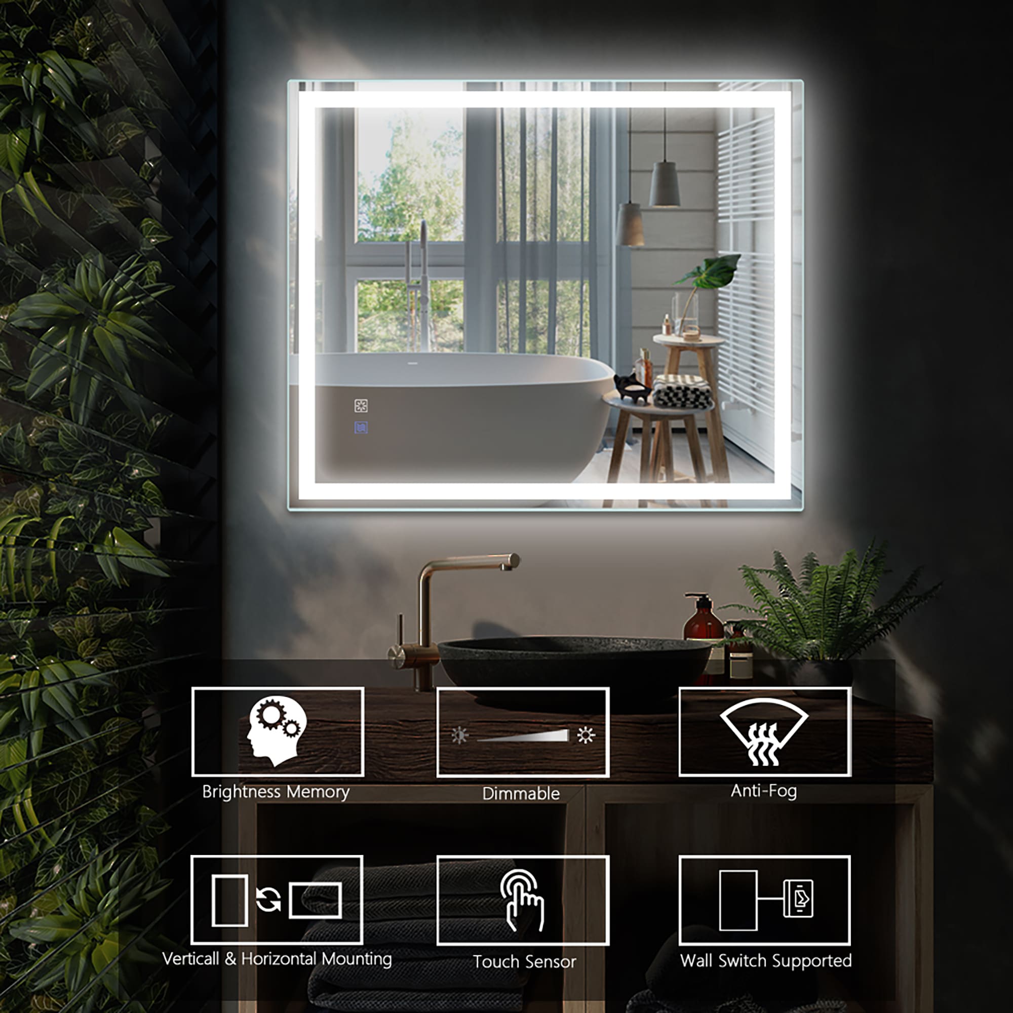 Forclover JSEXJQ3036-BV Framed-Bath-Mirrors - View #10