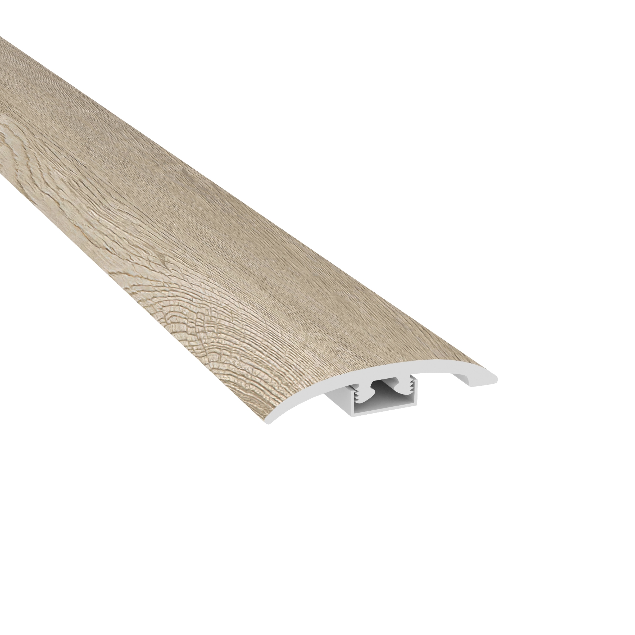 CALI 7903500314 Laguna 2.17-in x 72.83-in x 1.57-in Sawdust Stroll Prefinished Vinyl Overlap Stair Nosing