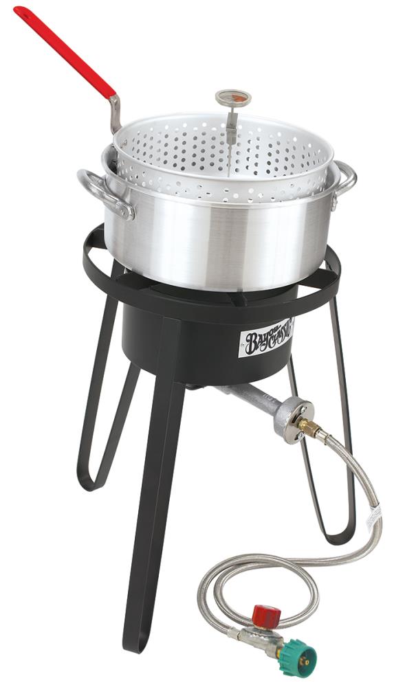 Bayou Classic 1-Burner Propane 20-lb Cylinder Manual Iron Outdoor Stove in  the Outdoor Burners & Stoves department at