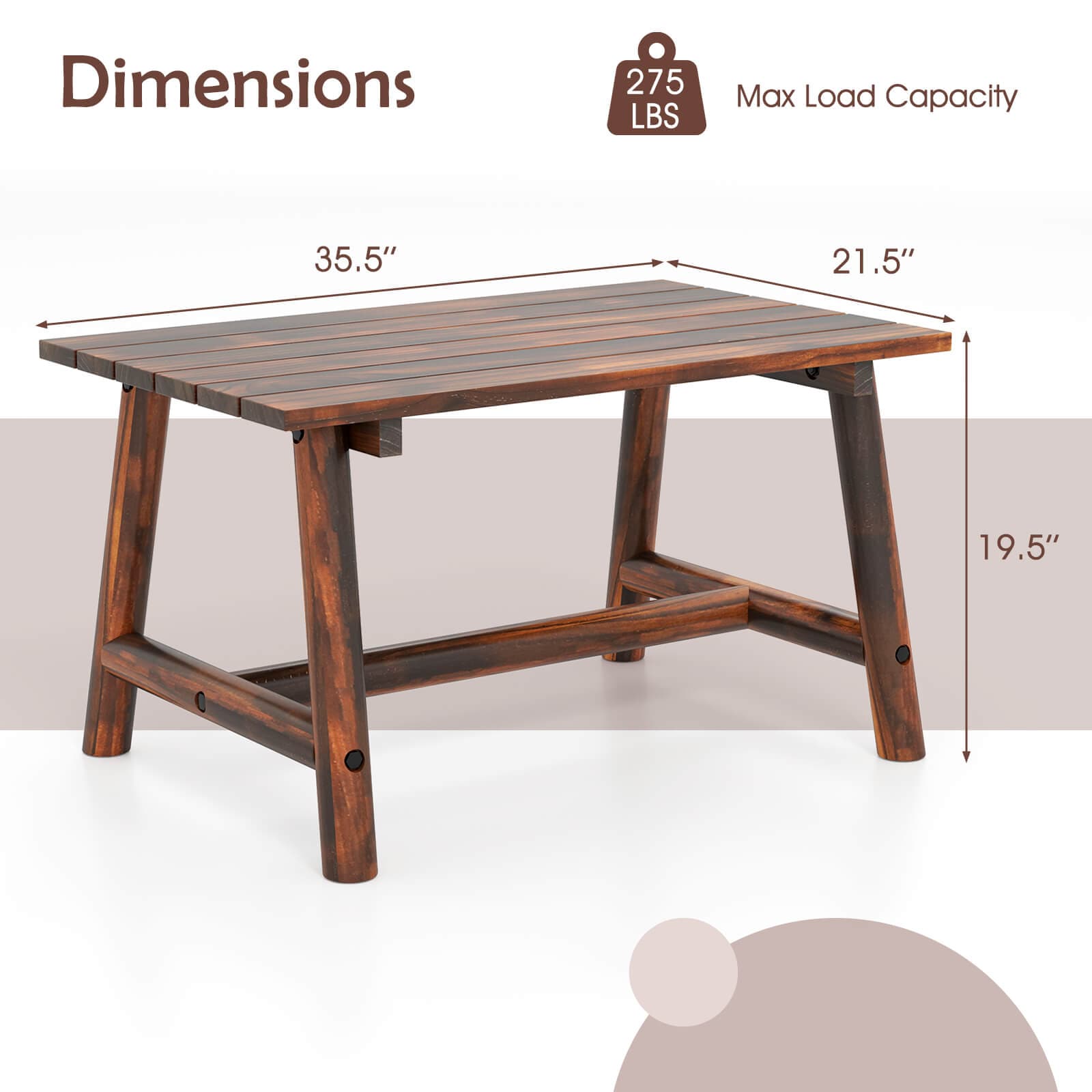 Costway HCST06926 Patio-Tables - View #3