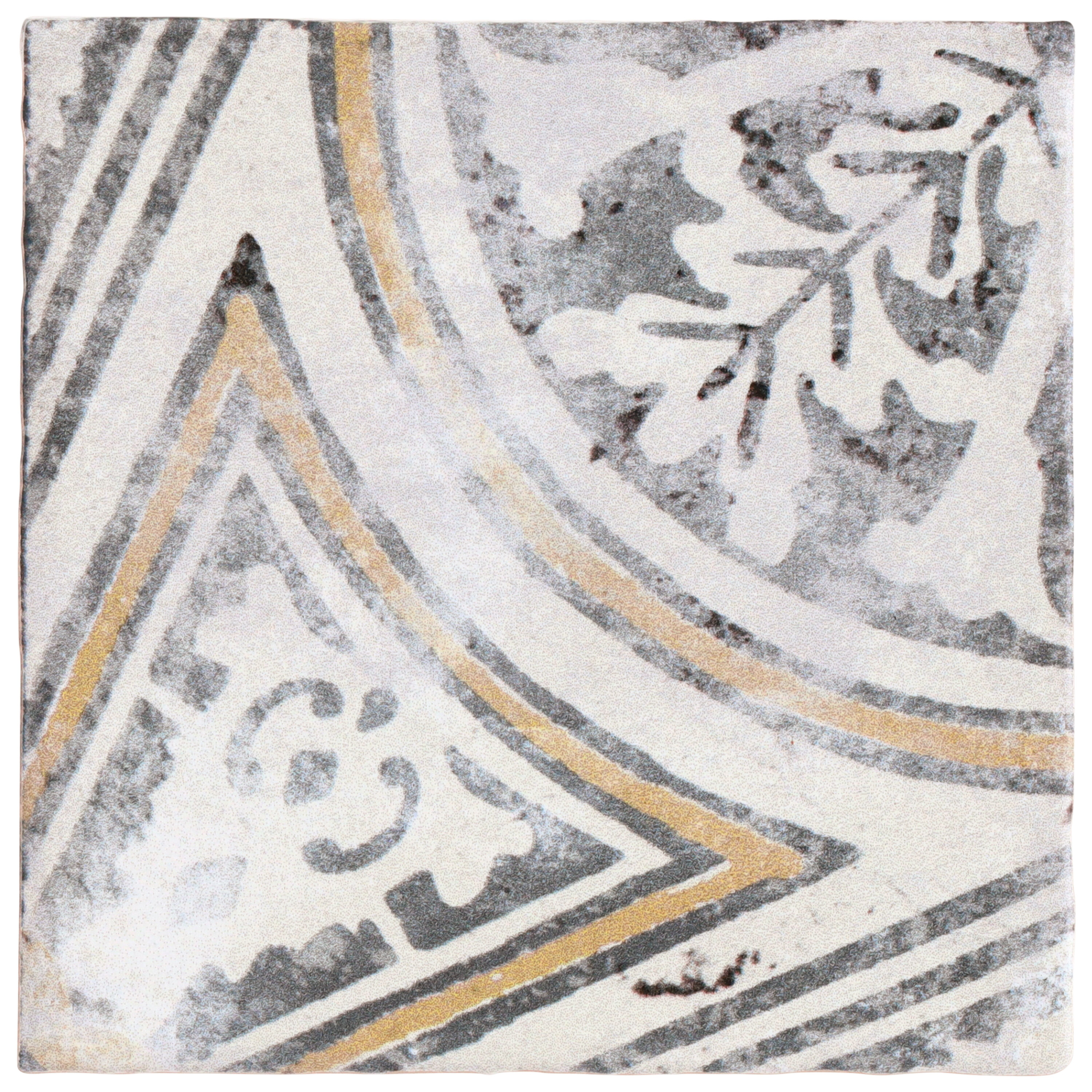Sample - Paula Purroy Reverie Agusti 5-in x 5-in Matte Ceramic Encaustic Wall Tile