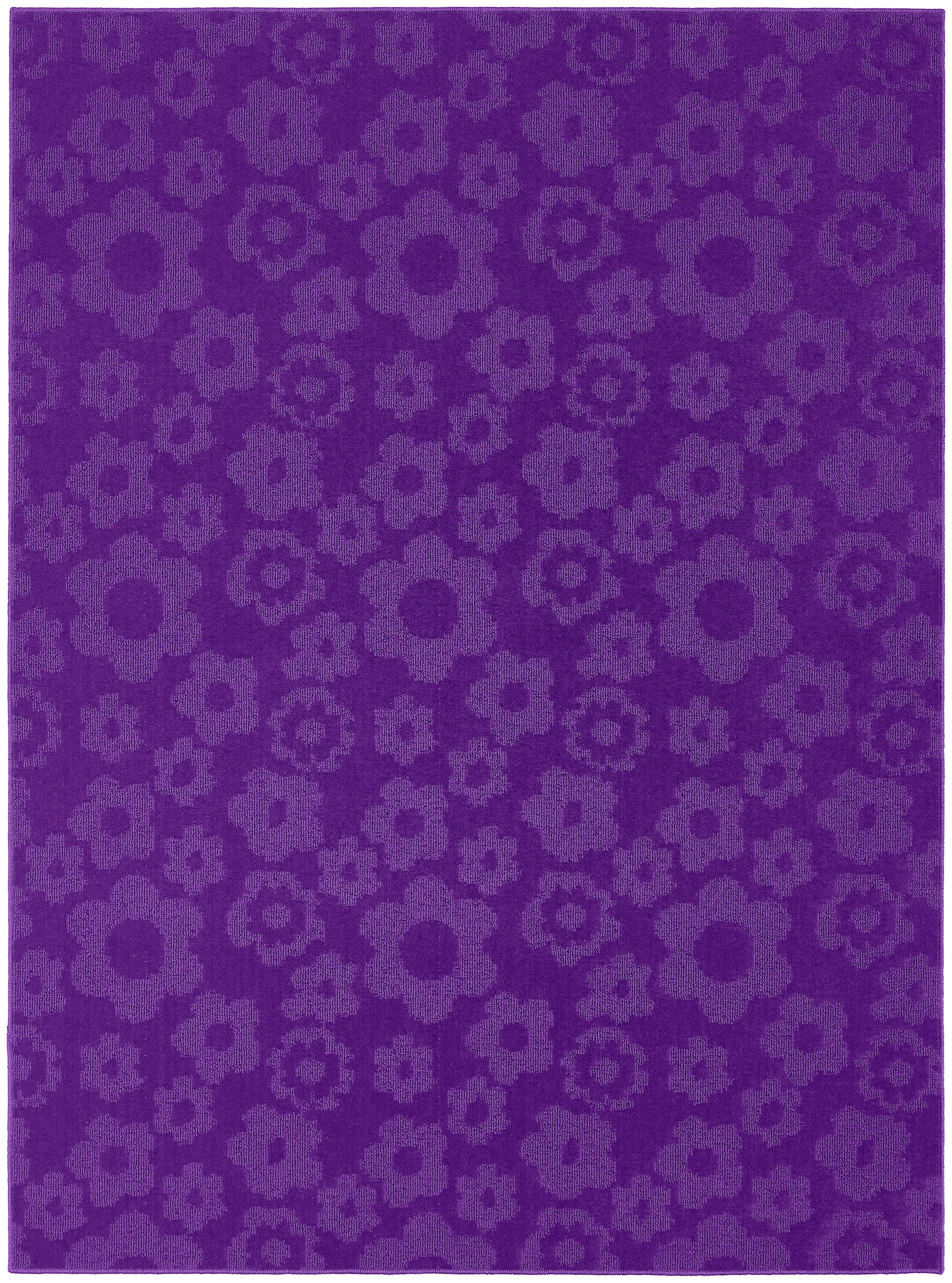 Garland CL160A09011488 Flowers 8 X 10 (ft) Purple Indoor Floral/Botanical Farmhouse/Cottage Area Rug