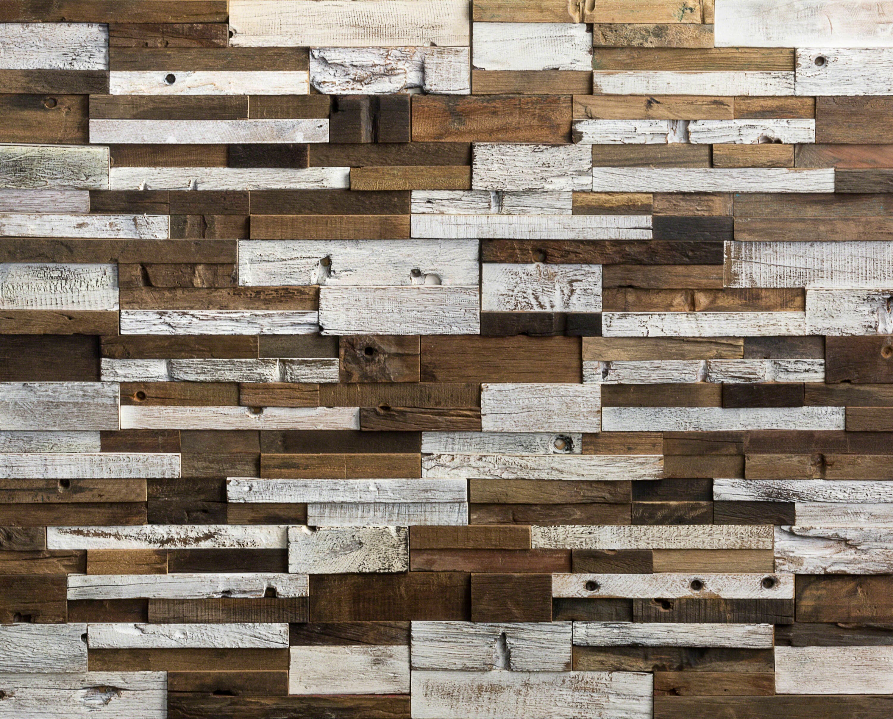 Artmore Tile EXT3RD101060 Castaway Myrtle 12-in x 24-in Natural Wood Patterned Mosaic Wall Tile ( 1.93-sq ft Piece