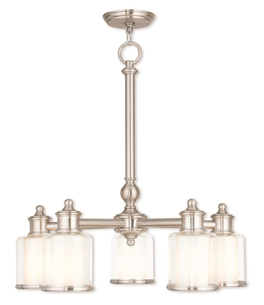 Livex Lighting 40204-91 Middlebush 5-Light Brushed Nickel Transitional Chandelier